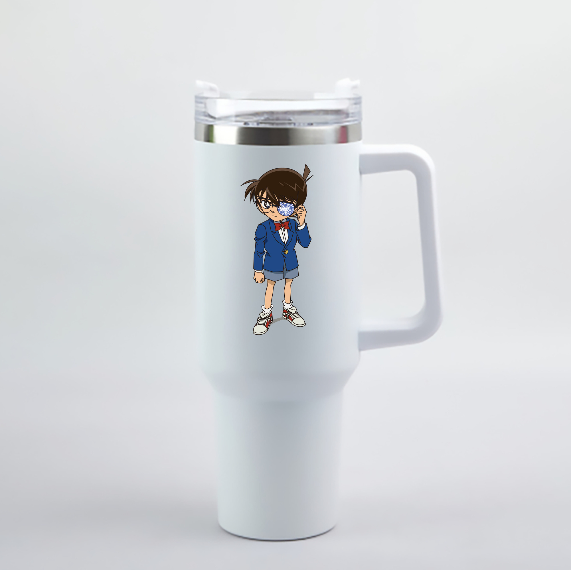 （画像用） 名探偵コナン 江戸川 コナン Detective Conan Conan Edogawa 1200mL車用タンブラー - クリスタルステッカー（プラスチックストロー付き）