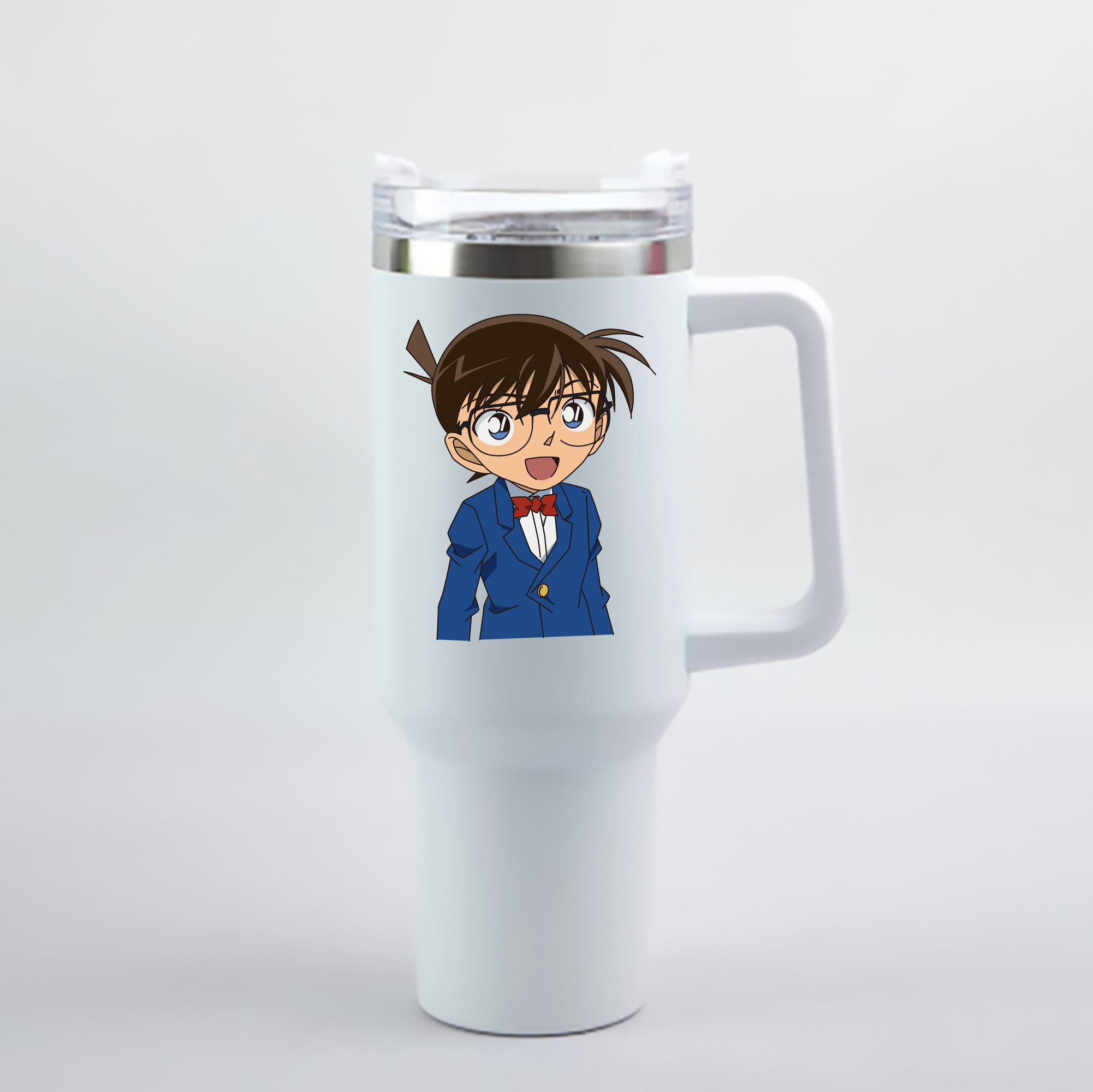 （画像用） 名探偵コナン 江戸川 コナン Detective Conan Conan Edogawa 1200mL車用タンブラー - クリスタルステッカー（プラスチックストロー付き）