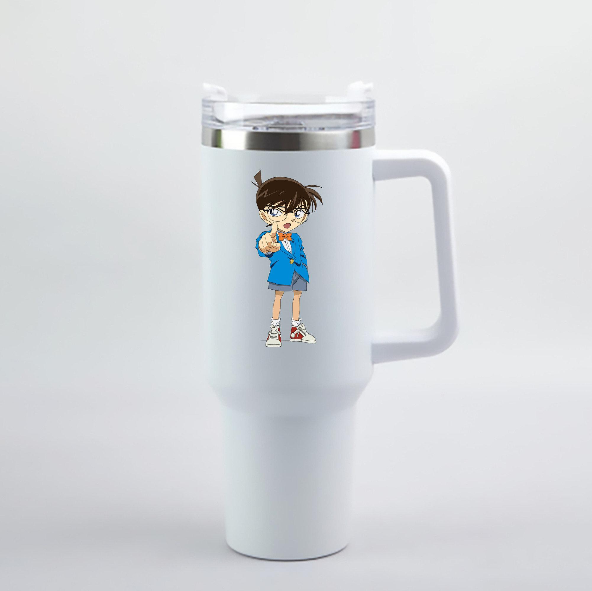（画像用） 名探偵コナン 江戸川 コナン Detective Conan Conan Edogawa 1200mL車用タンブラー - クリスタルステッカー（プラスチックストロー付き）