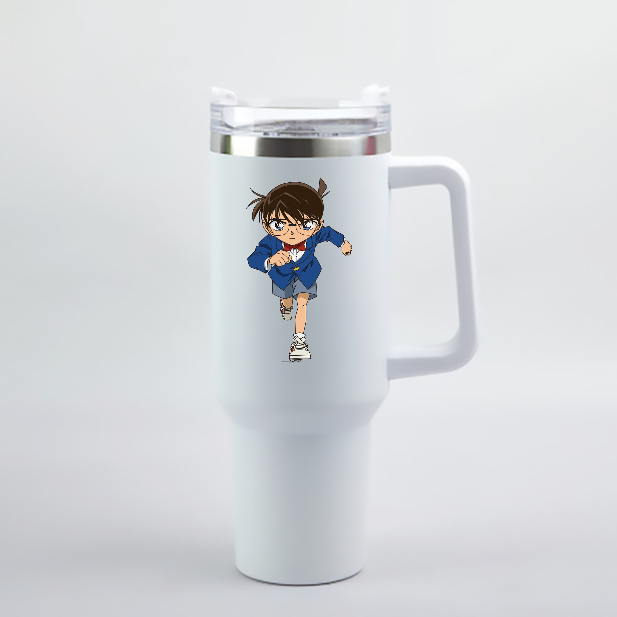（画像用） 名探偵コナン 江戸川 コナン Detective Conan Conan Edogawa 1200mL車用タンブラー - クリスタルステッカー（プラスチックストロー付き）