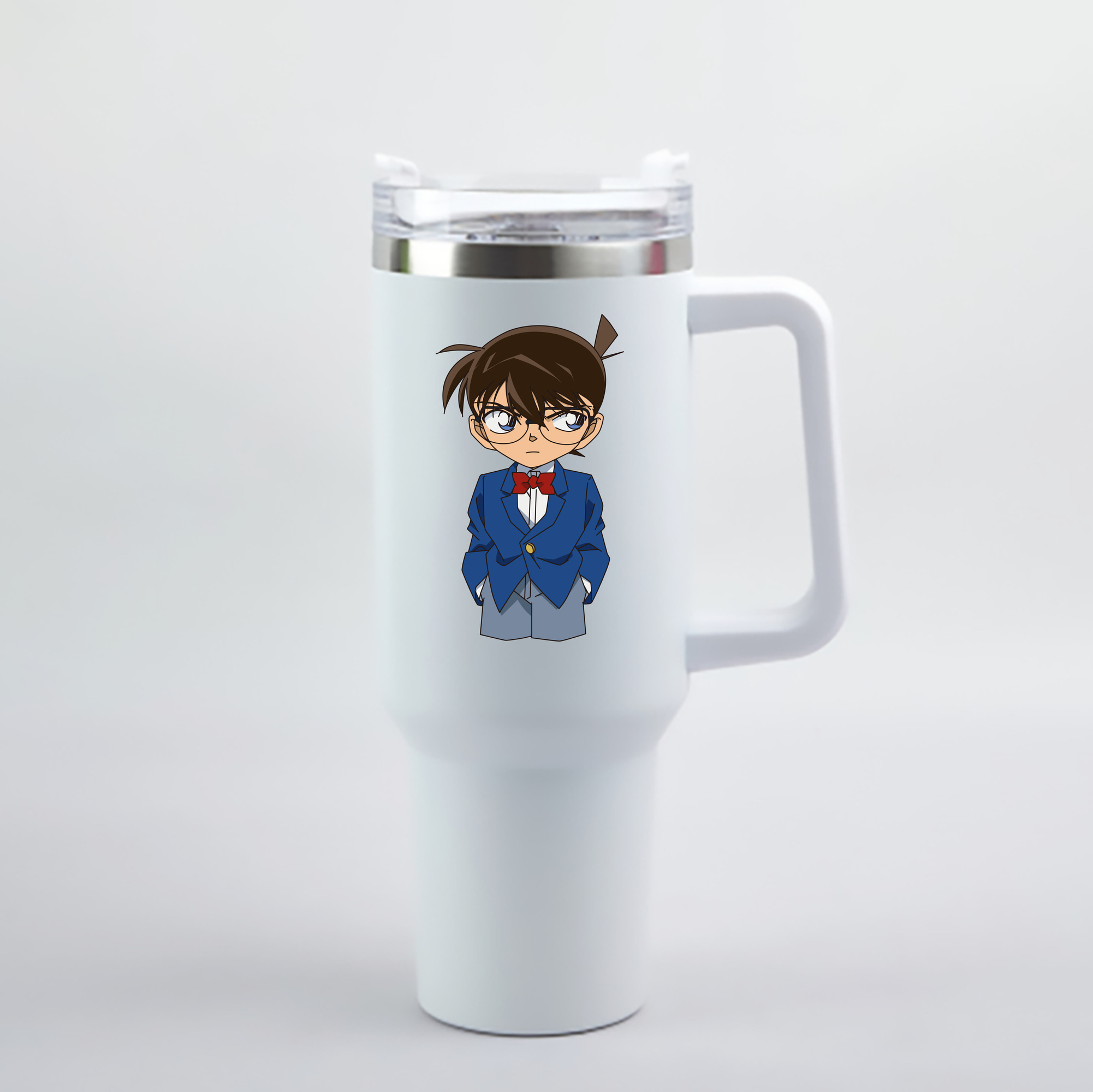（画像用） 名探偵コナン 江戸川 コナン Detective Conan Conan Edogawa 1200mL車用タンブラー - クリスタルステッカー（プラスチックストロー付き）