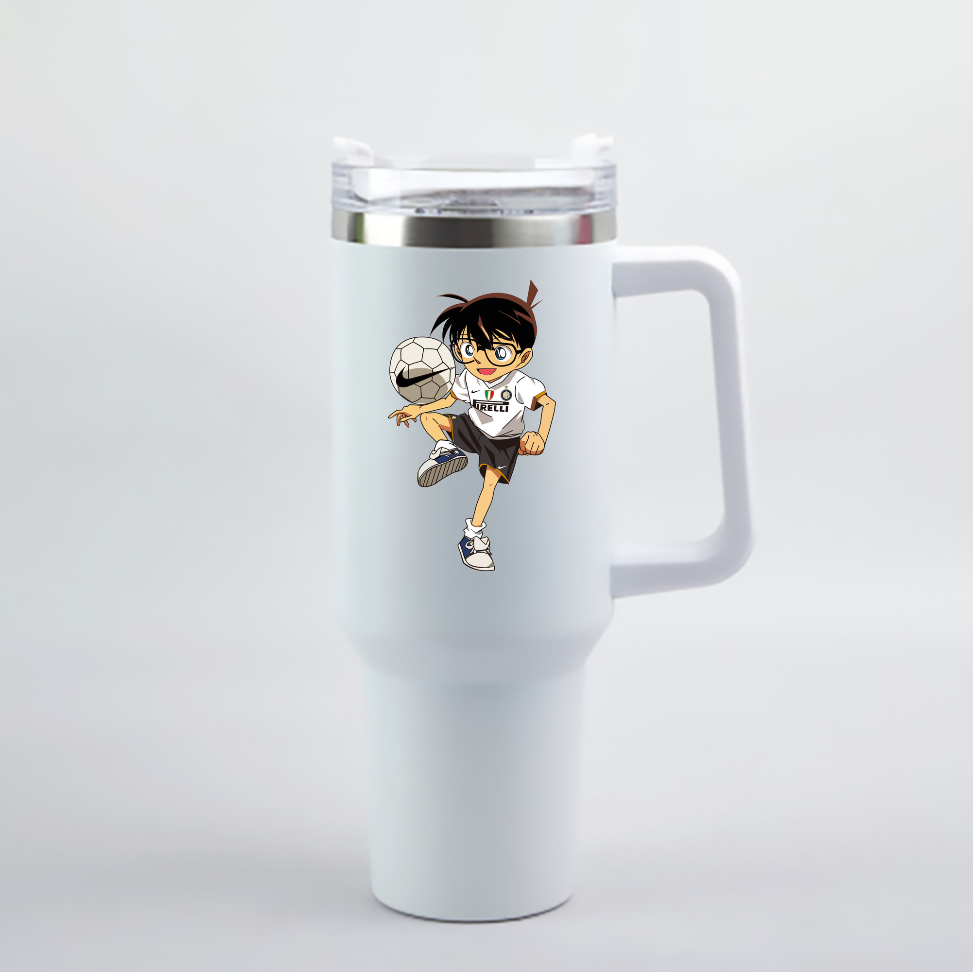 （画像用） 名探偵コナン 江戸川 コナン Detective Conan Conan Edogawa 1200mL車用タンブラー - クリスタルステッカー（プラスチックストロー付き）