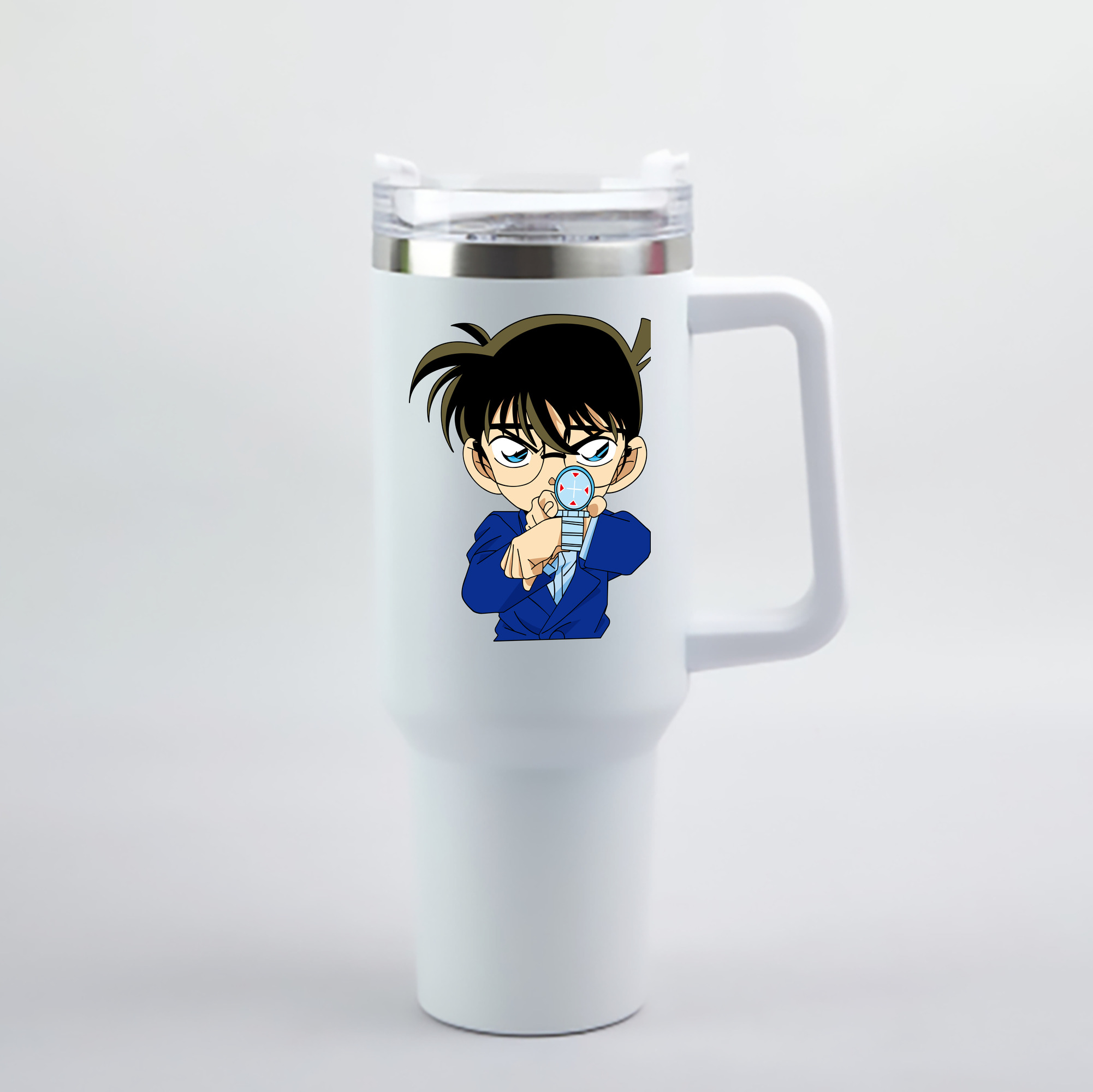 （画像用） 名探偵コナン 江戸川 コナン Detective Conan Conan Edogawa 1200mL車用タンブラー - クリスタルステッカー（プラスチックストロー付き）