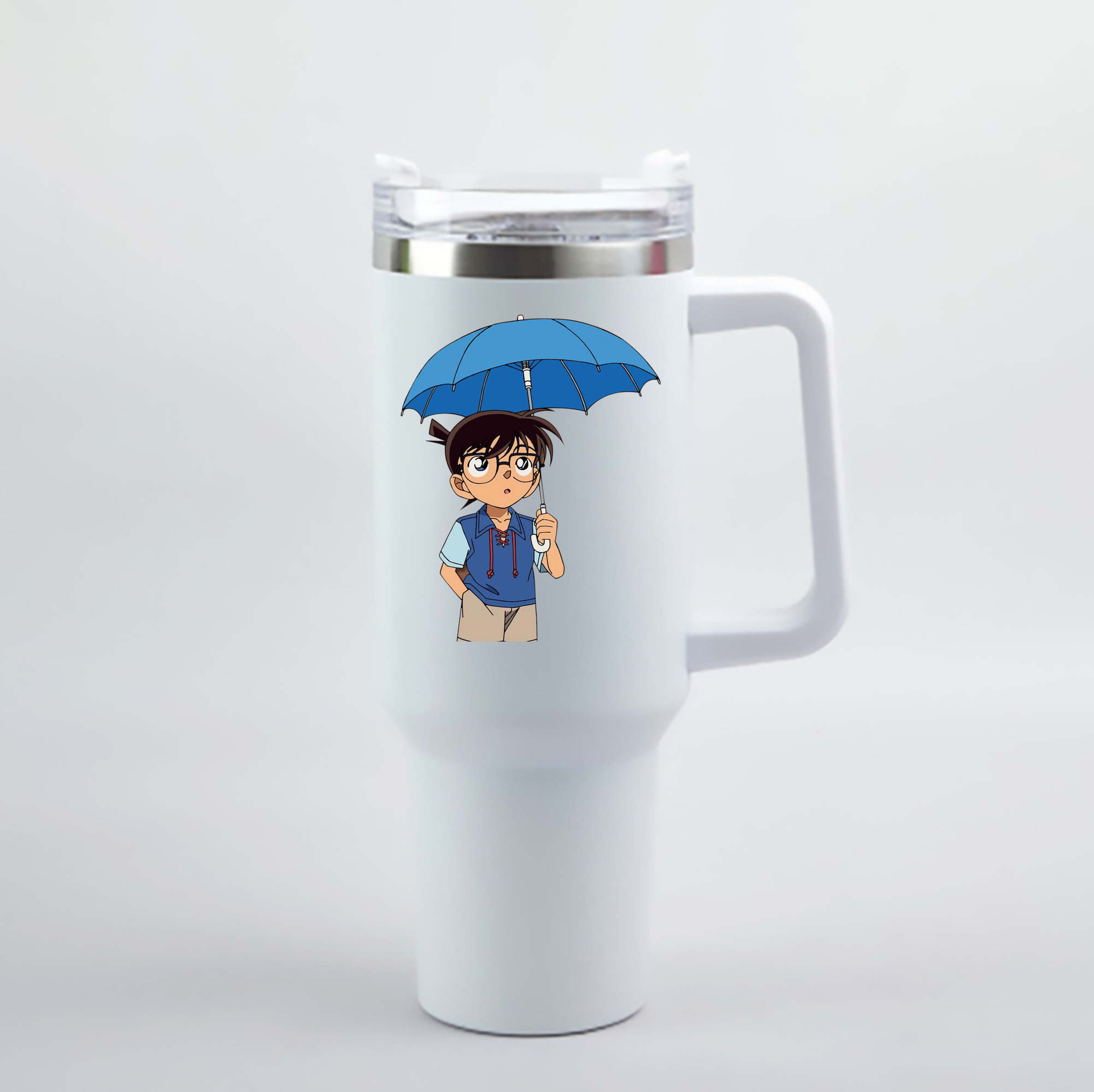 （画像用） 名探偵コナン 江戸川 コナン Detective Conan Conan Edogawa 1200mL車用タンブラー - クリスタルステッカー（プラスチックストロー付き）