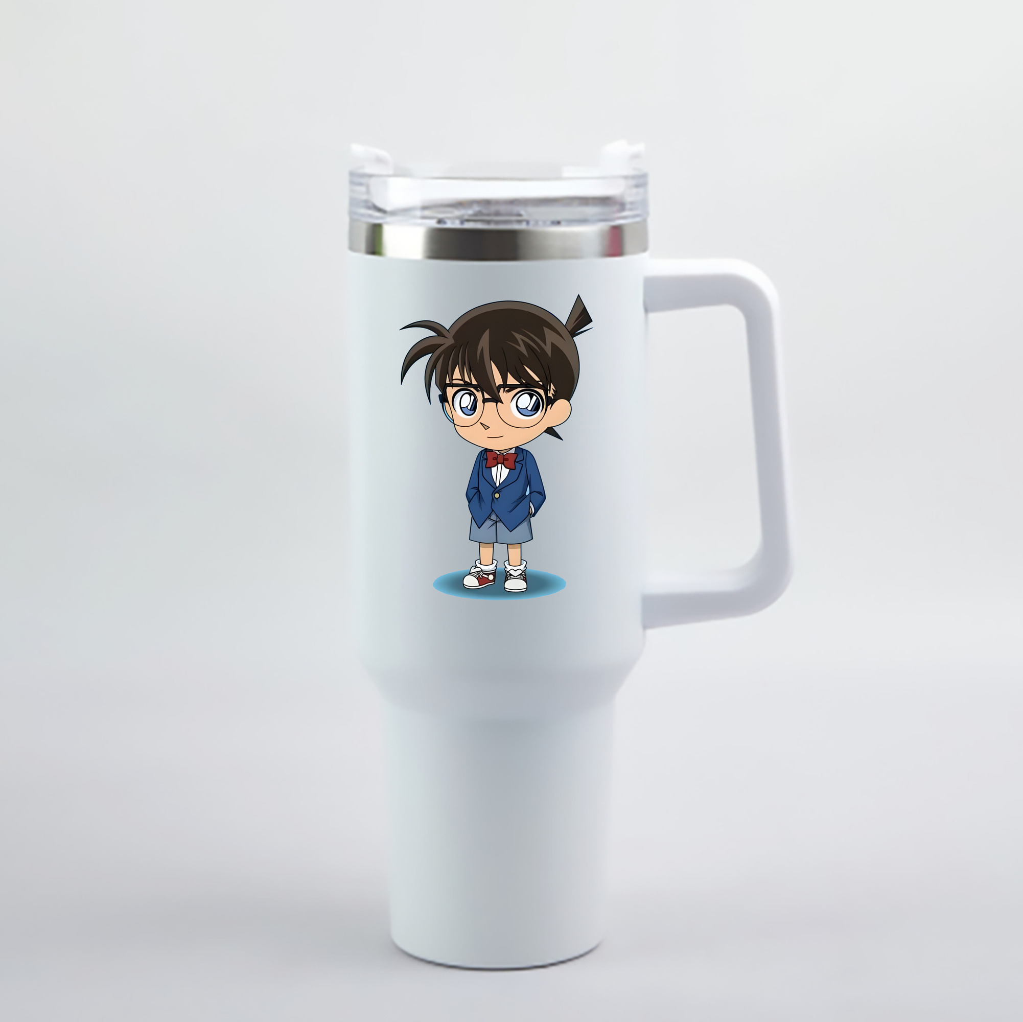 （画像用） 名探偵コナン 江戸川 コナン Detective Conan Conan Edogawa 1200mL車用タンブラー - クリスタルステッカー（プラスチックストロー付き）
