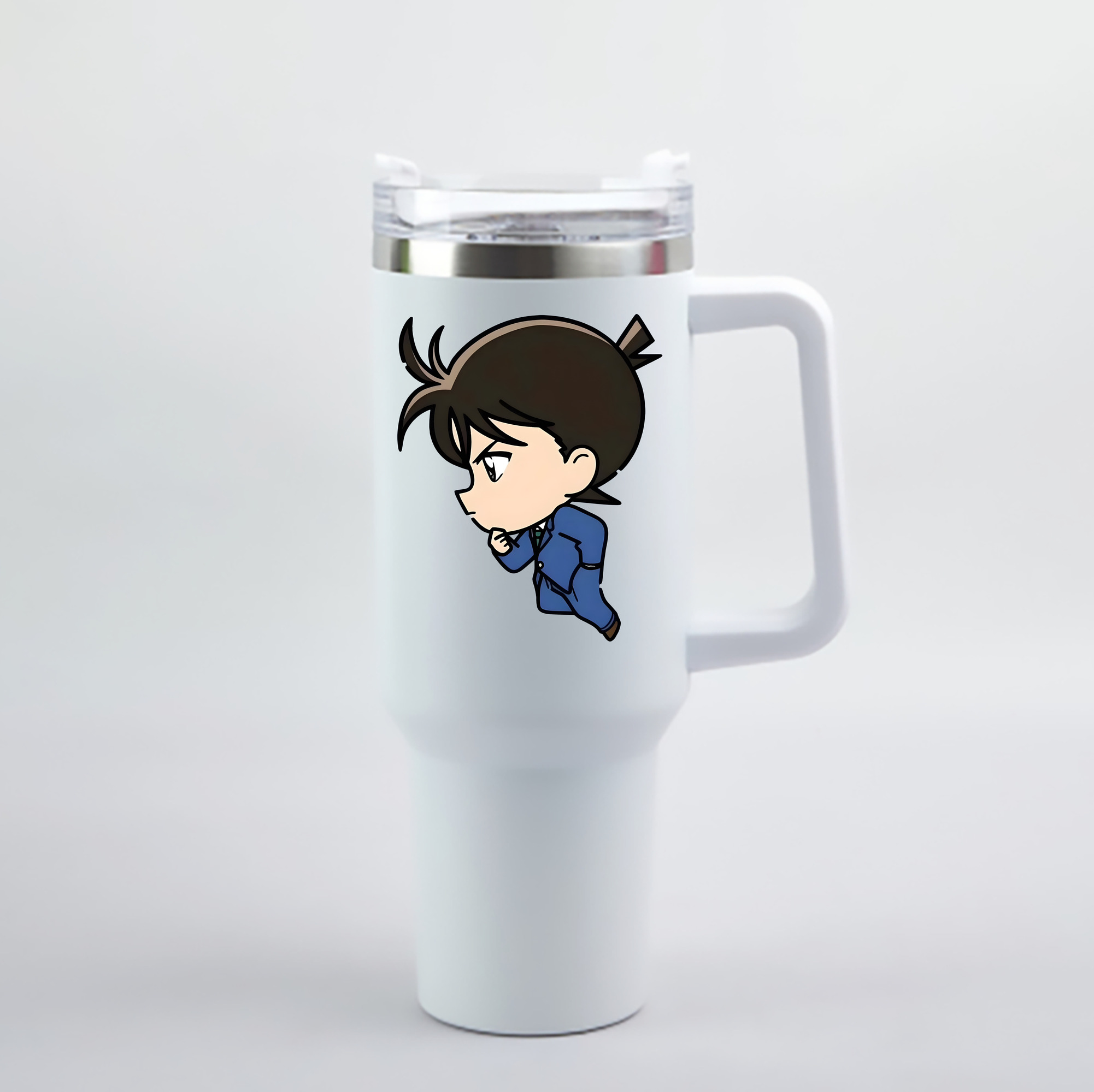 （画像用） 名探偵コナン 江戸川 コナン Detective Conan Conan Edogawa 1200mL車用タンブラー - クリスタルステッカー（プラスチックストロー付き）