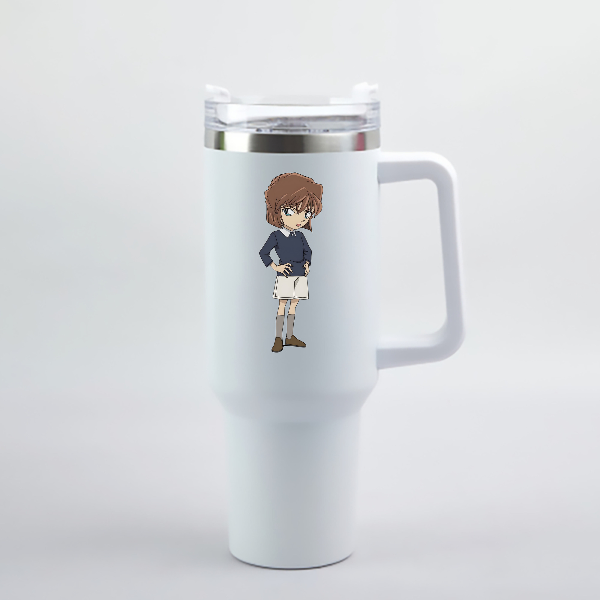 （画像用） 名探偵コナン 灰原 哀 はいばら あい Detective Conan Anita Hailey、Vi Graythorn Haibara Ai 1200mL車用タンブラー - クリスタルステッカー（プラスチックストロー付き）