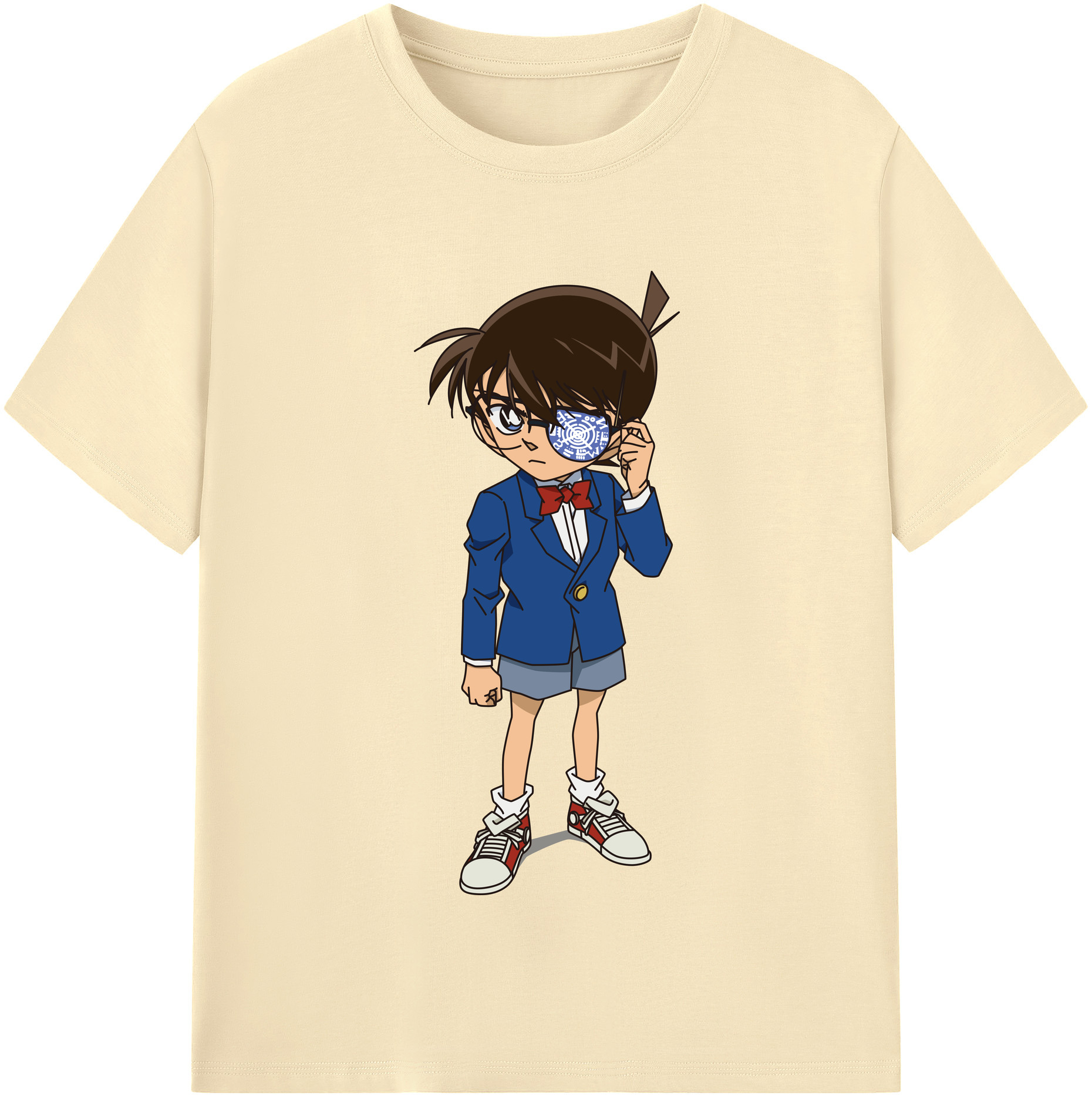 （画像用） 名探偵コナン 江戸川 コナン Detective Conan Conan Edogawa 綿100％半袖Tシャツ（フロントプリント）