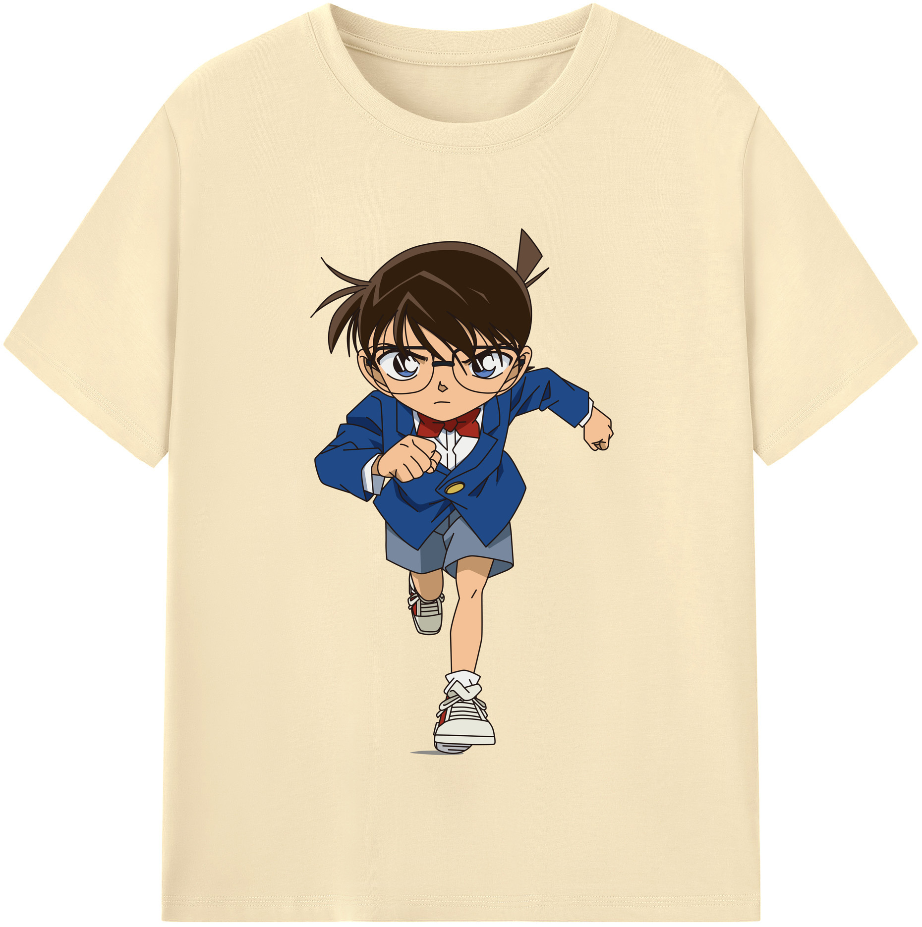 （画像用） 名探偵コナン 江戸川 コナン Detective Conan Conan Edogawa 綿100％半袖Tシャツ（フロントプリント）