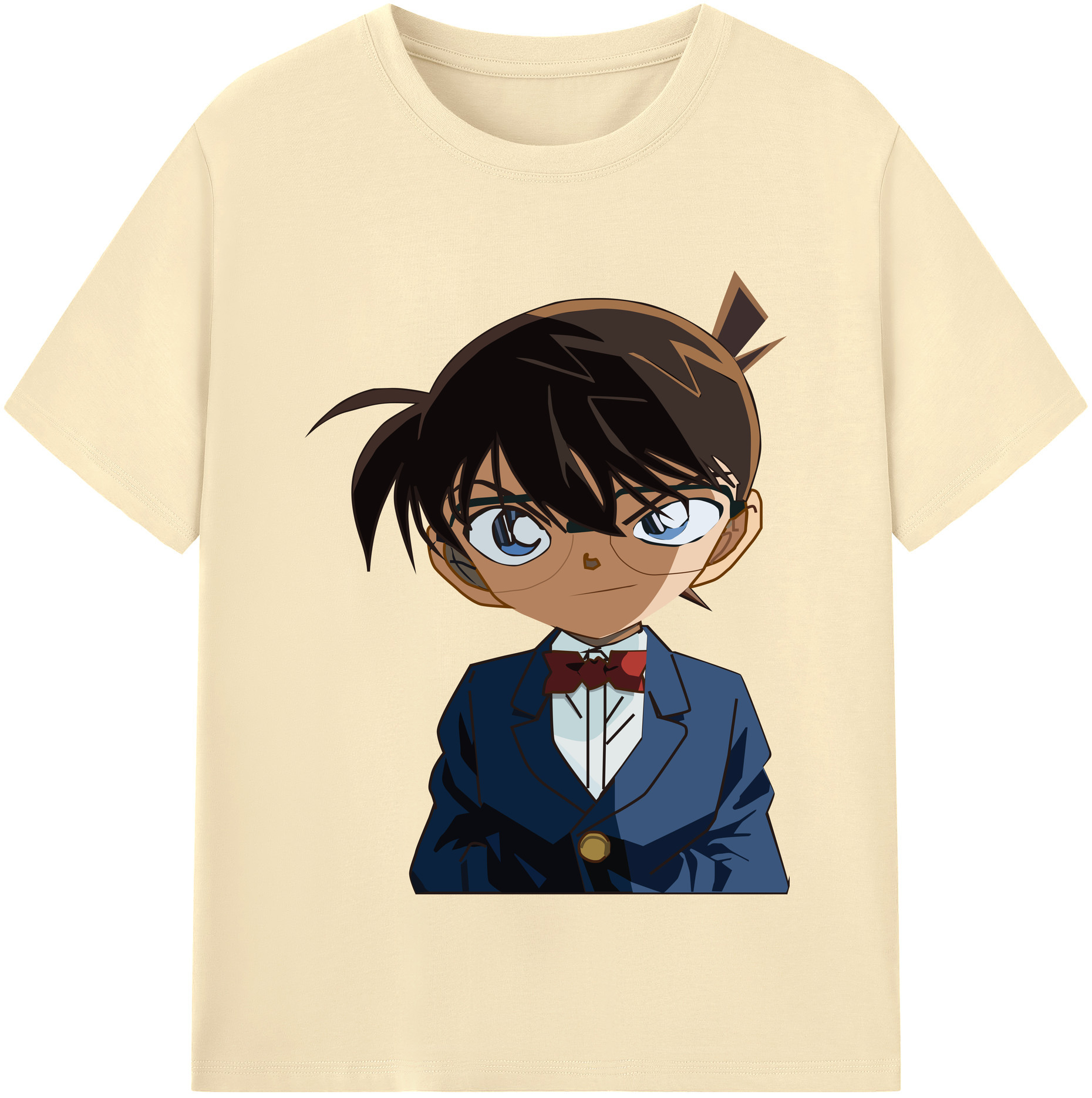 （画像用） 名探偵コナン 江戸川 コナン Detective Conan Conan Edogawa 綿100％半袖Tシャツ（フロントプリント）