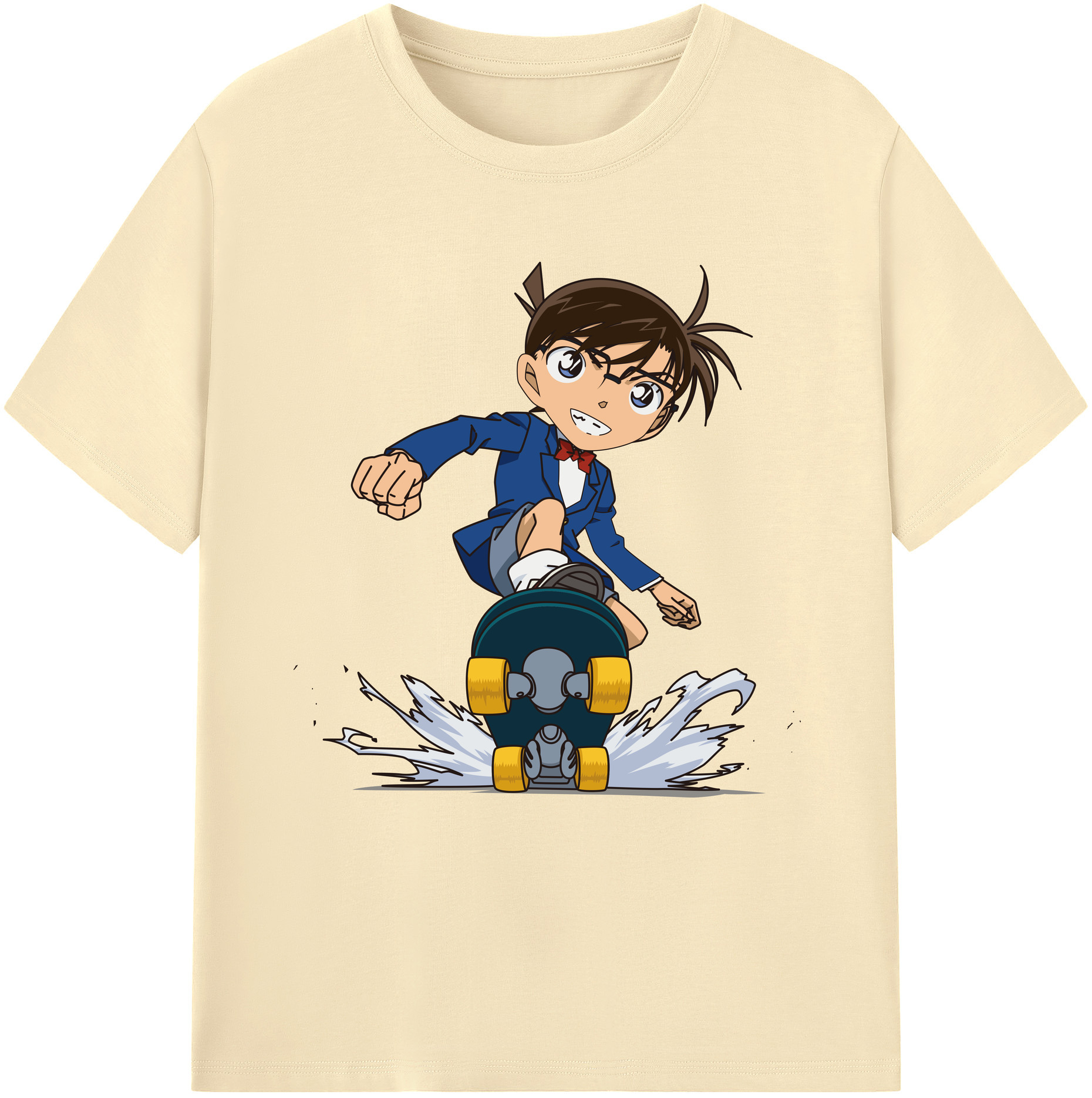 （画像用） 名探偵コナン 江戸川 コナン Detective Conan Conan Edogawa 綿100％半袖Tシャツ（フロントプリント）