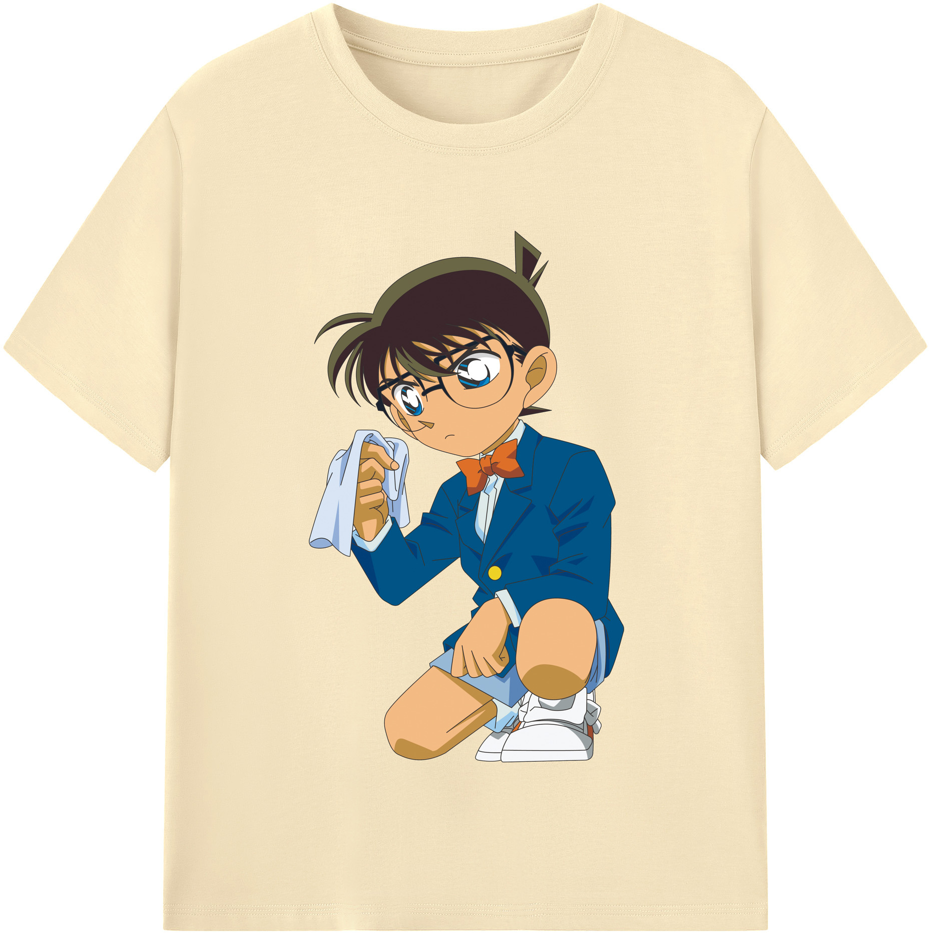 （画像用） 名探偵コナン 江戸川 コナン Detective Conan Conan Edogawa 綿100％半袖Tシャツ（フロントプリント）