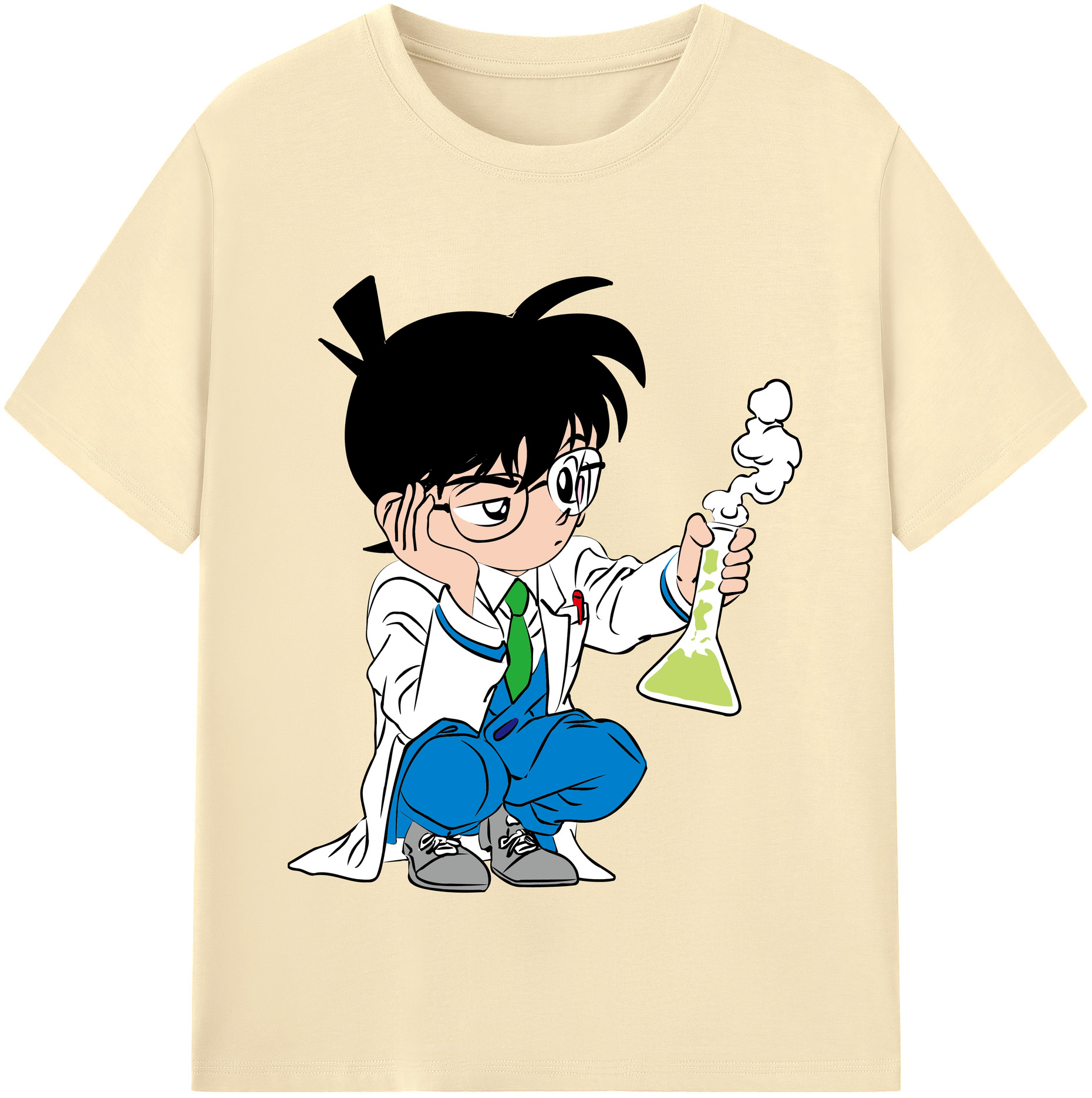（画像用） 名探偵コナン 江戸川 コナン Detective Conan Conan Edogawa 綿100％半袖Tシャツ（フロントプリント）
