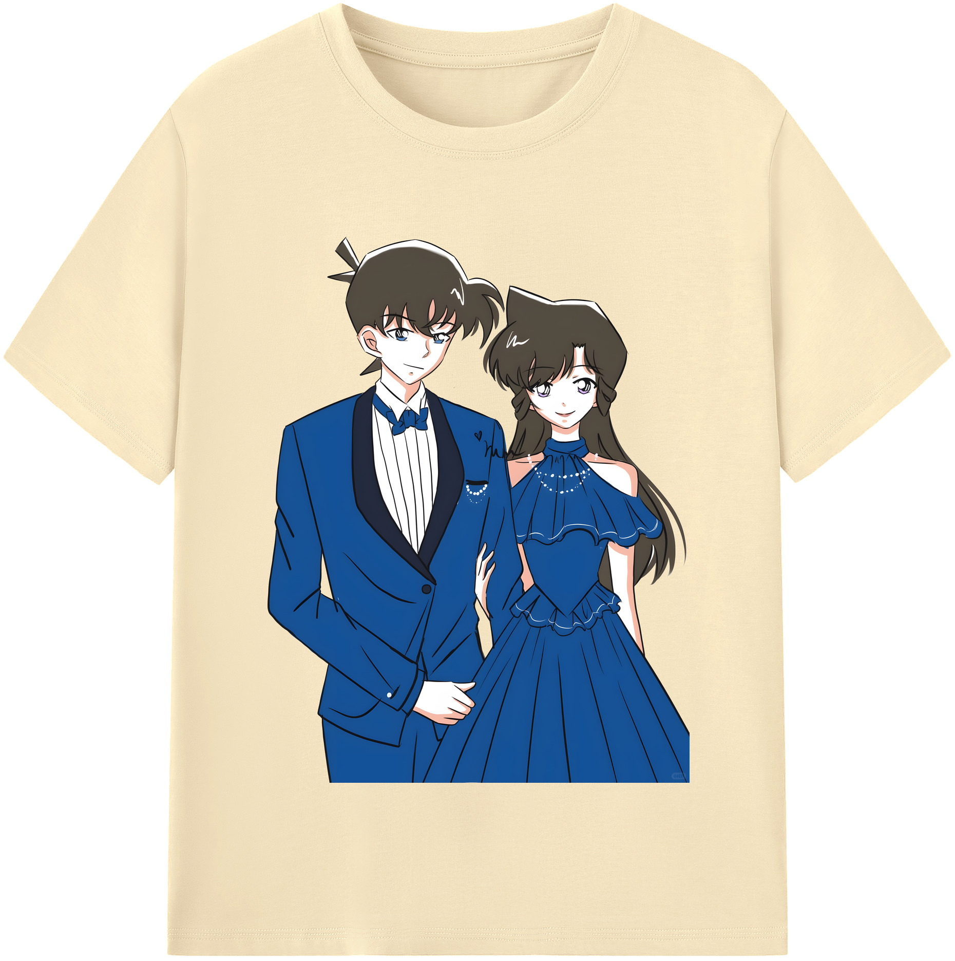 （画像用） 名探偵コナン 江戸川 コナン Detective Conan Conan Edogawa 綿100％半袖Tシャツ（フロントプリント）