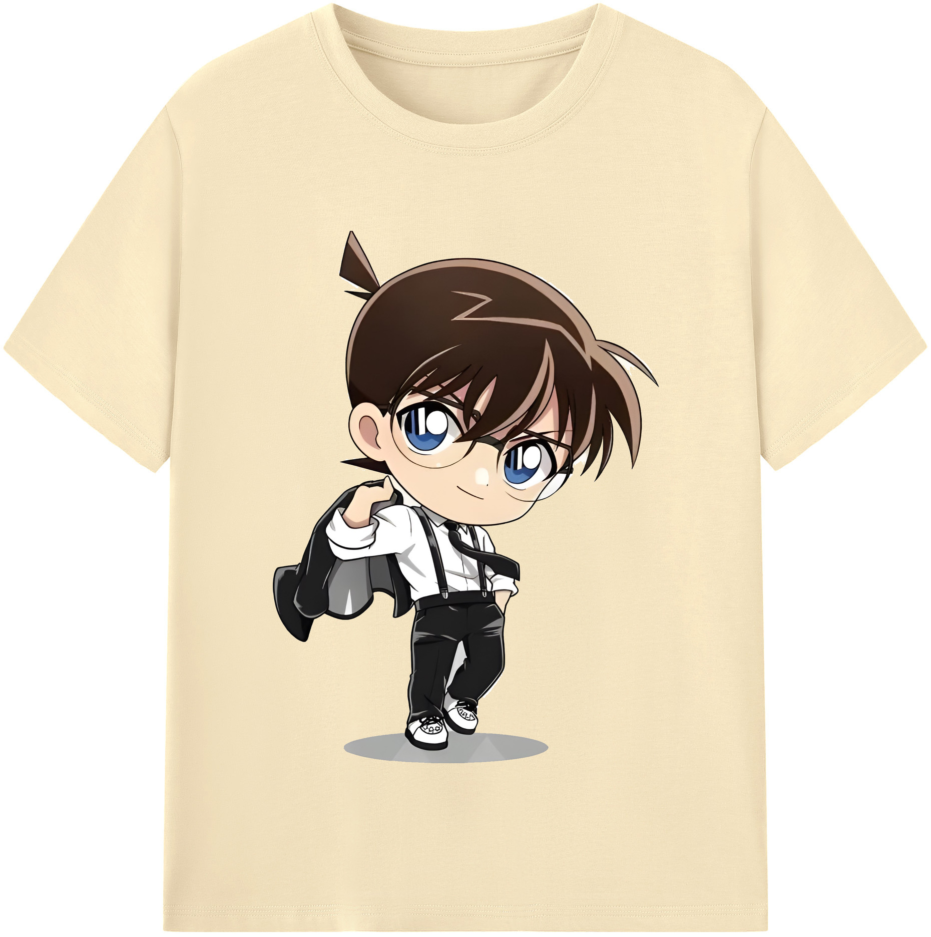 （画像用） 名探偵コナン 江戸川 コナン Detective Conan Conan Edogawa 綿100％半袖Tシャツ（フロントプリント）