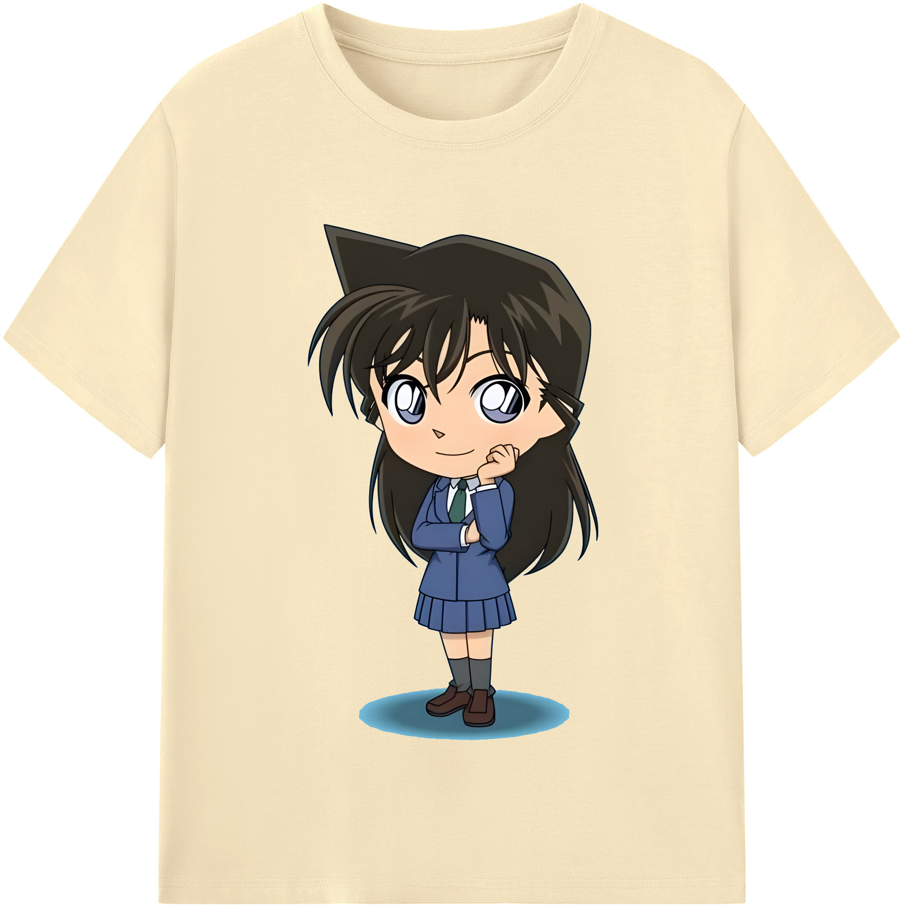（画像用） 名探偵コナン 毛利 蘭 もうり らん、モーリ ラン Detective Conan Rachel Moore 綿100％半袖Tシャツ（フロントプリント）
