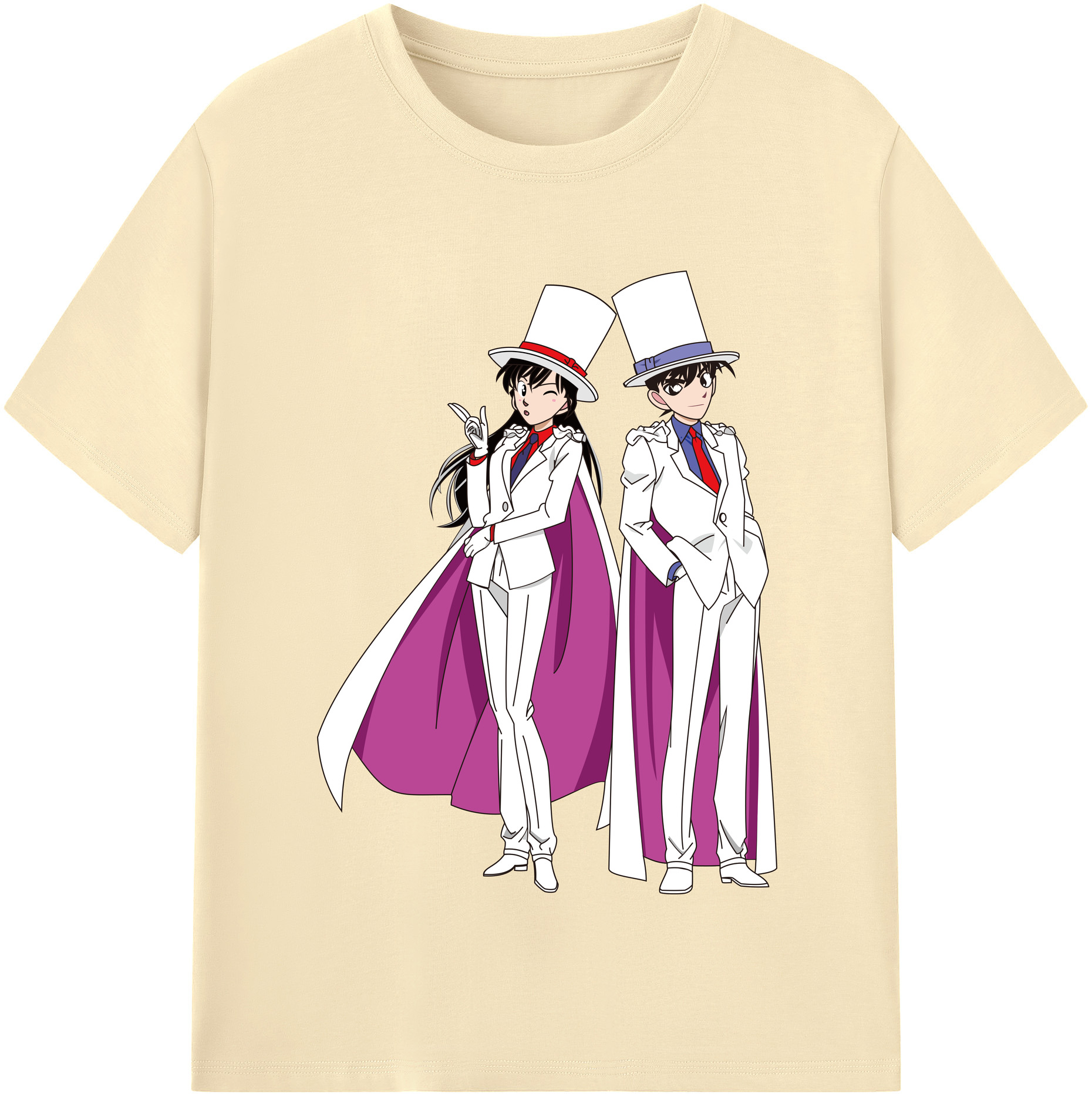 （画像用） 名探偵コナン くろば かいと Detective Conan Kuroba Kaito 綿100％半袖Tシャツ（フロントプリント）