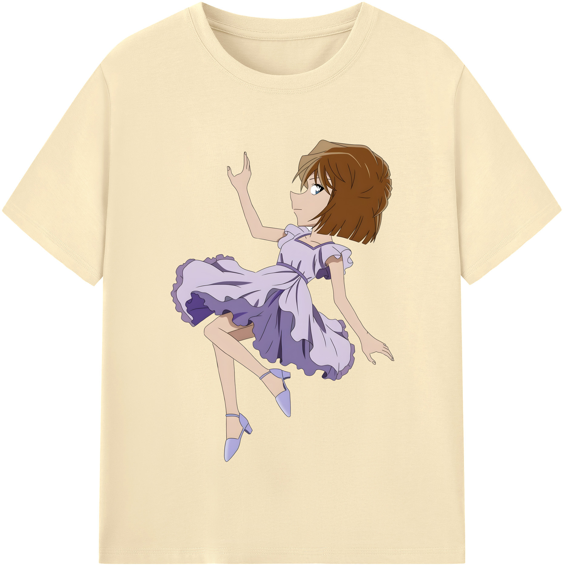（画像用） 名探偵コナン 灰原 哀 はいばら あい Detective Conan Anita Hailey、Vi Graythorn Haibara Ai 綿100％半袖Tシャツ（フロントプリント）