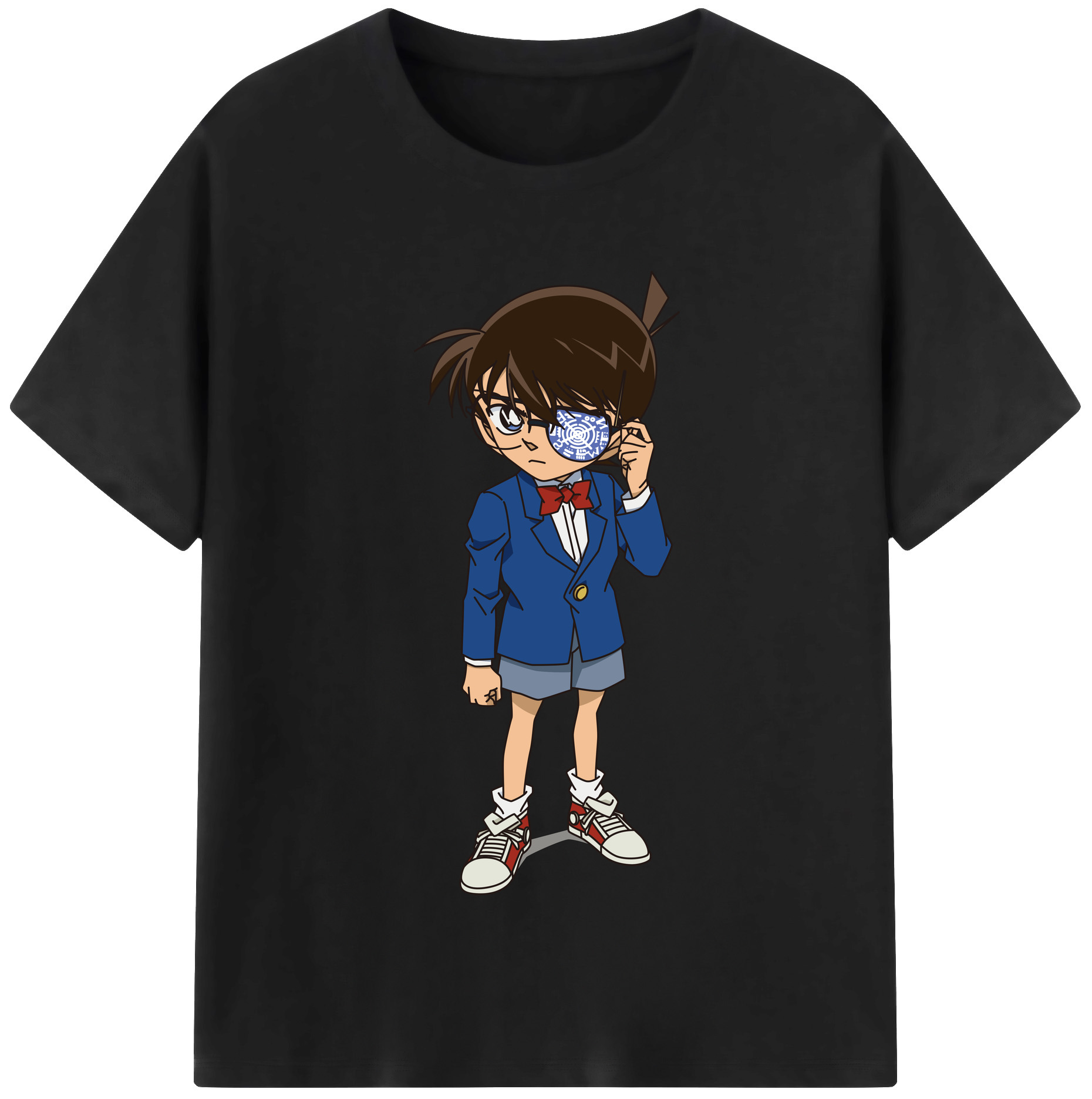 （画像用） 名探偵コナン 江戸川 コナン Detective Conan Conan Edogawa 綿100％半袖Tシャツ（フロントプリント）