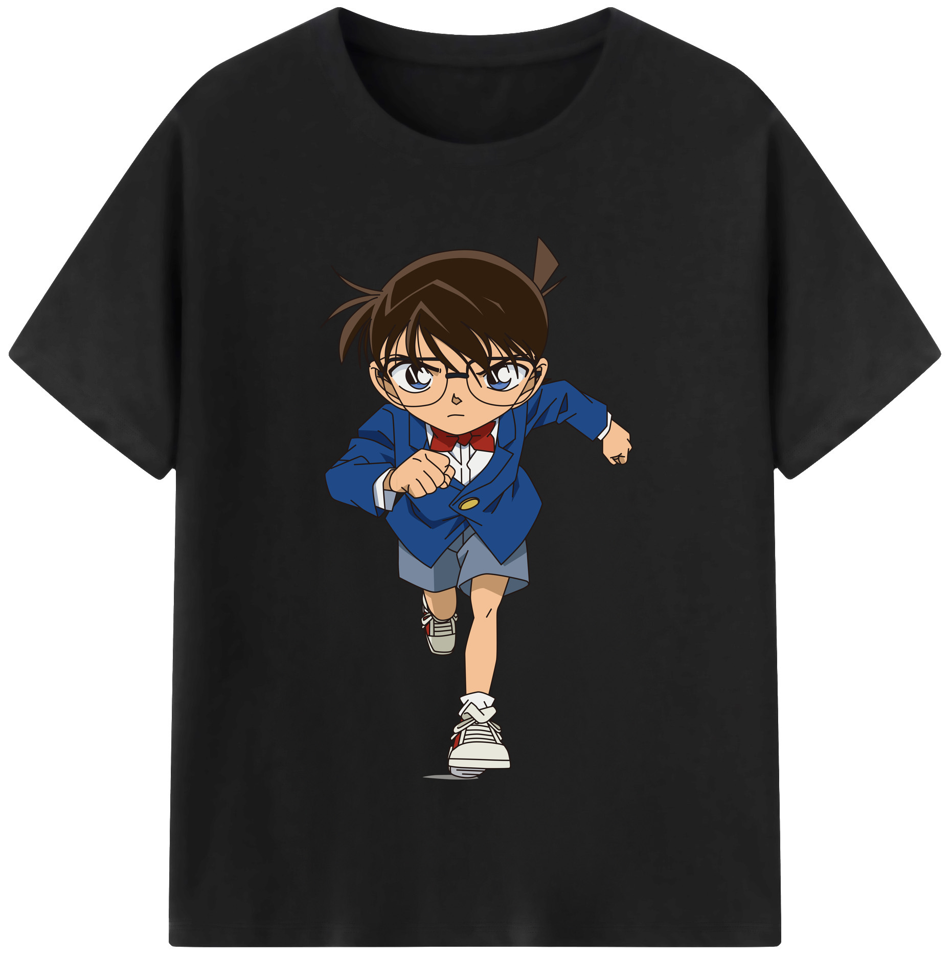 （画像用） 名探偵コナン 江戸川 コナン Detective Conan Conan Edogawa 綿100％半袖Tシャツ（フロントプリント）