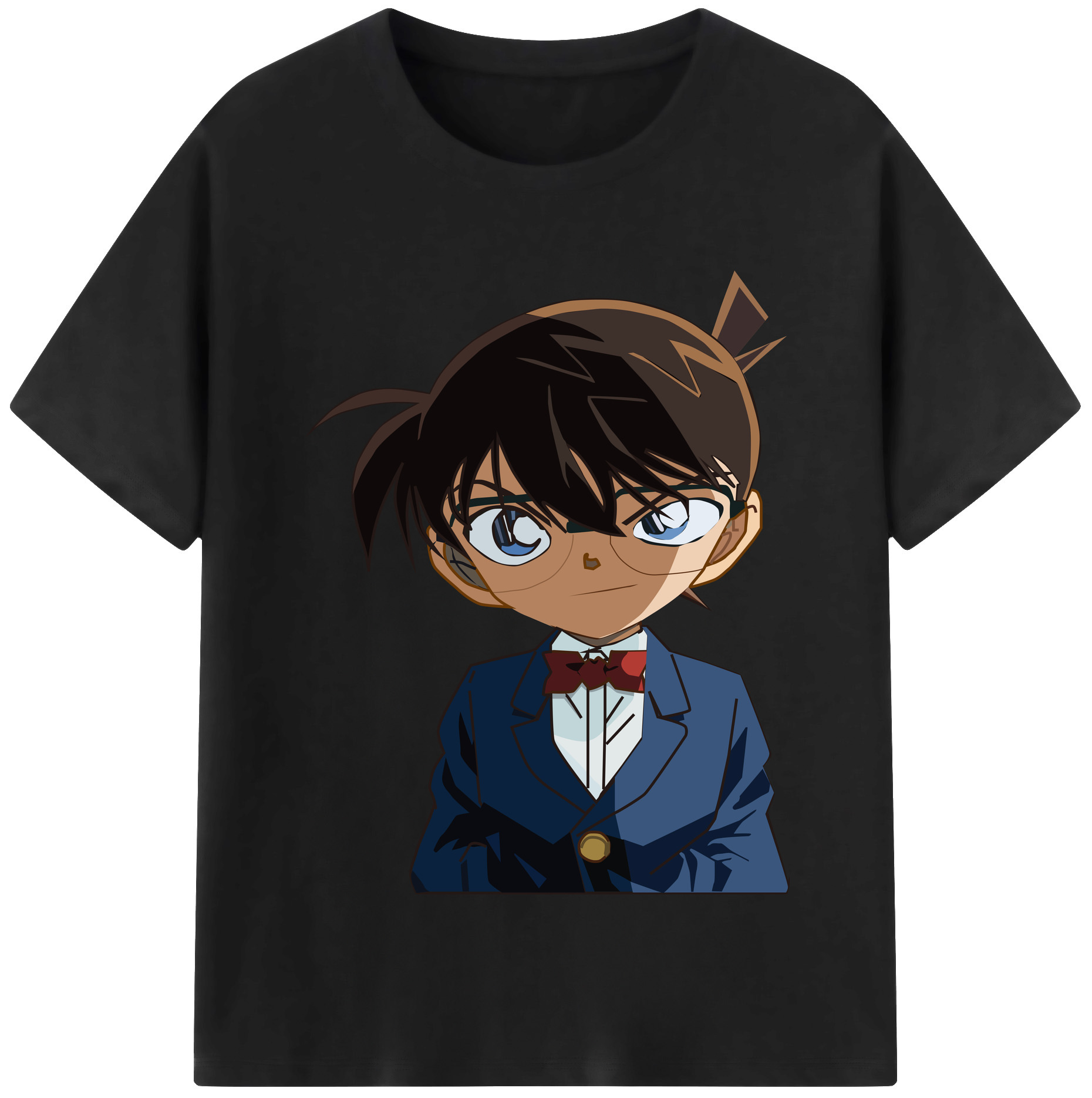 （画像用） 名探偵コナン 江戸川 コナン Detective Conan Conan Edogawa 綿100％半袖Tシャツ（フロントプリント）