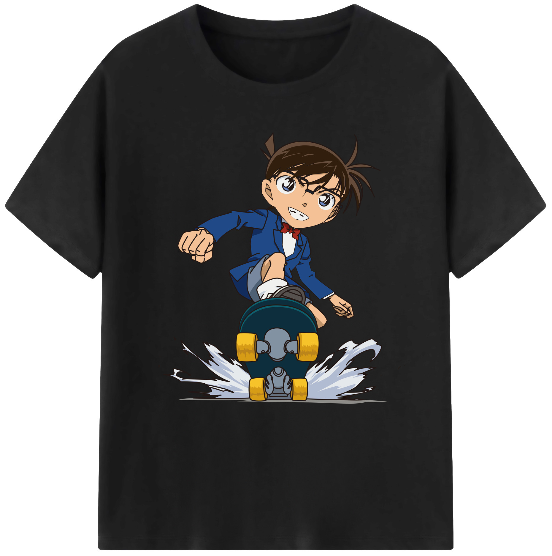 （画像用） 名探偵コナン 江戸川 コナン Detective Conan Conan Edogawa 綿100％半袖Tシャツ（フロントプリント）
