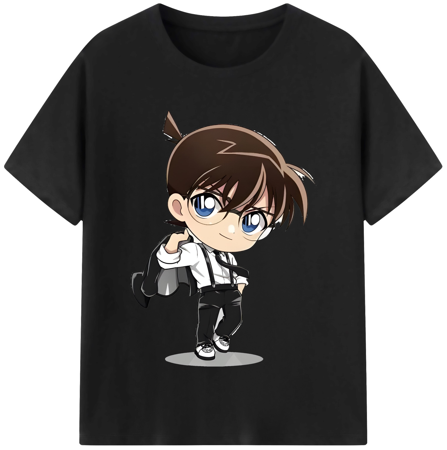 （画像用） 名探偵コナン 江戸川 コナン Detective Conan Conan Edogawa 綿100％半袖Tシャツ（フロントプリント）
