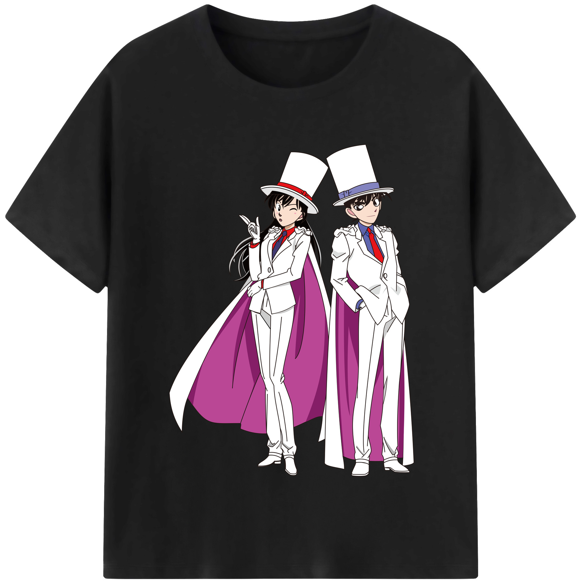 （画像用） 名探偵コナン くろば かいと Detective Conan Kuroba Kaito 綿100％半袖Tシャツ（フロントプリント）