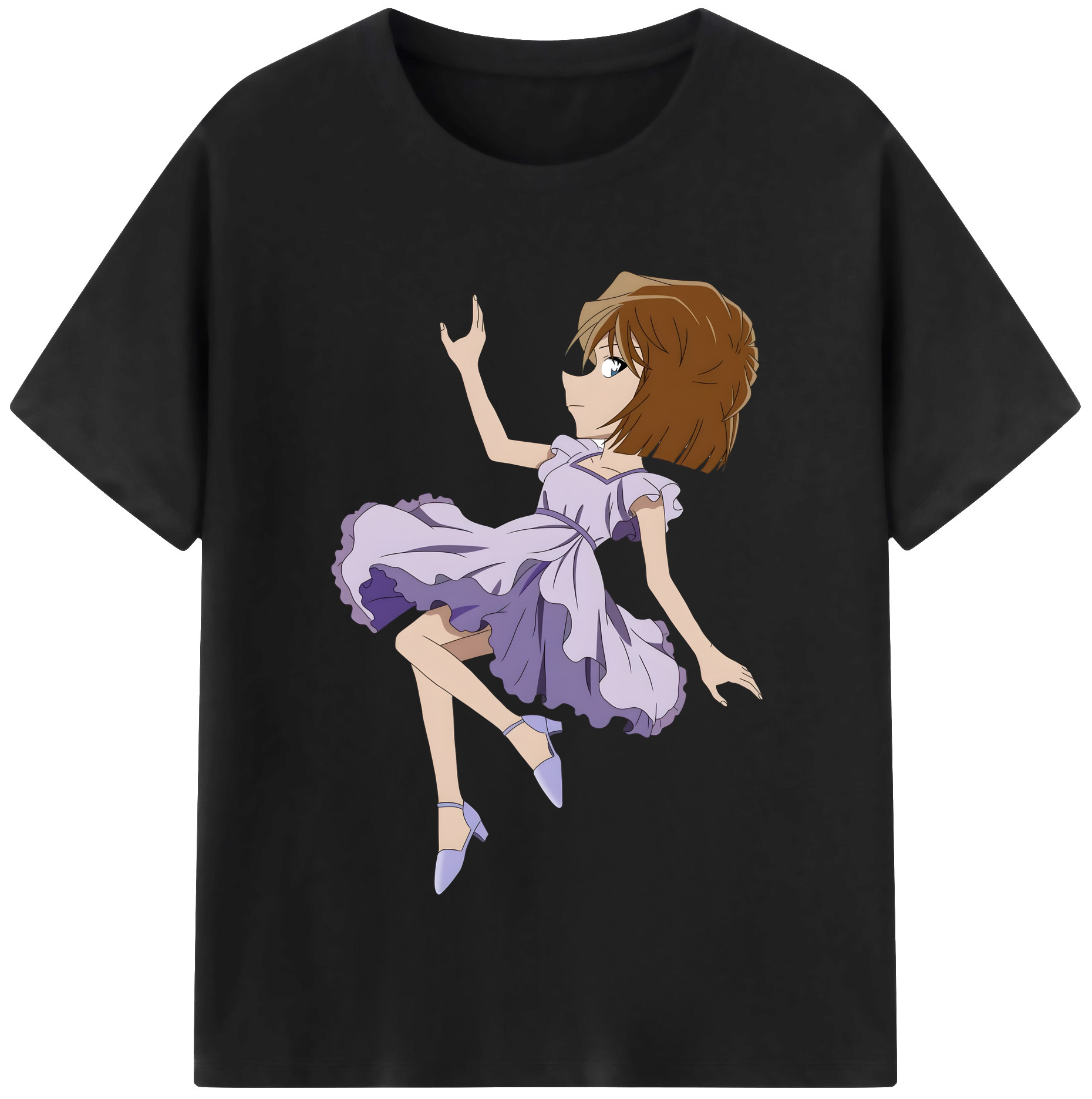 （画像用） 名探偵コナン 灰原 哀 はいばら あい Detective Conan Anita Hailey、Vi Graythorn Haibara Ai 綿100％半袖Tシャツ（フロントプリント）