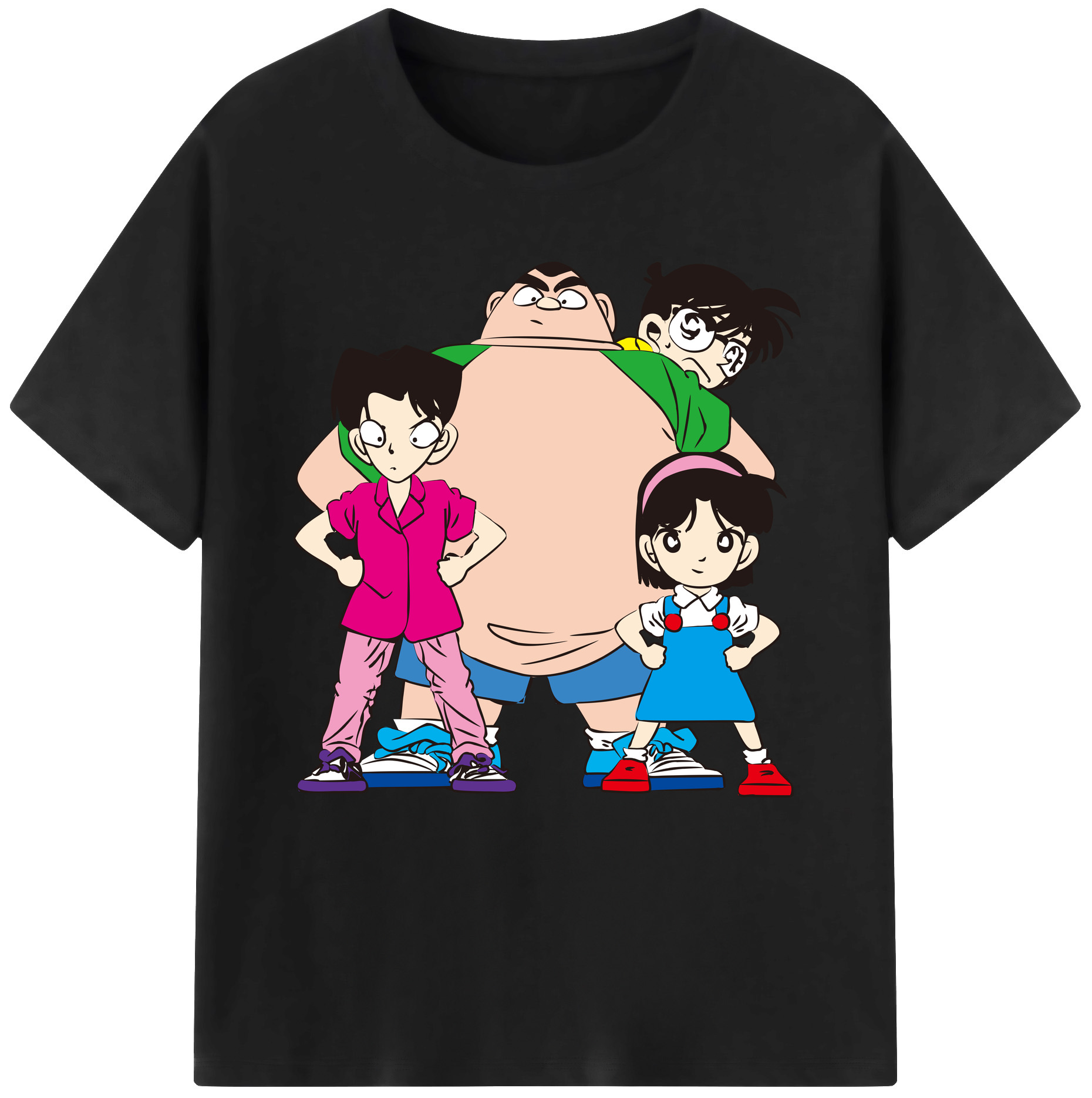 （画像用） 名探偵コナン Detective Conan 綿100％半袖Tシャツ（フロントプリント）