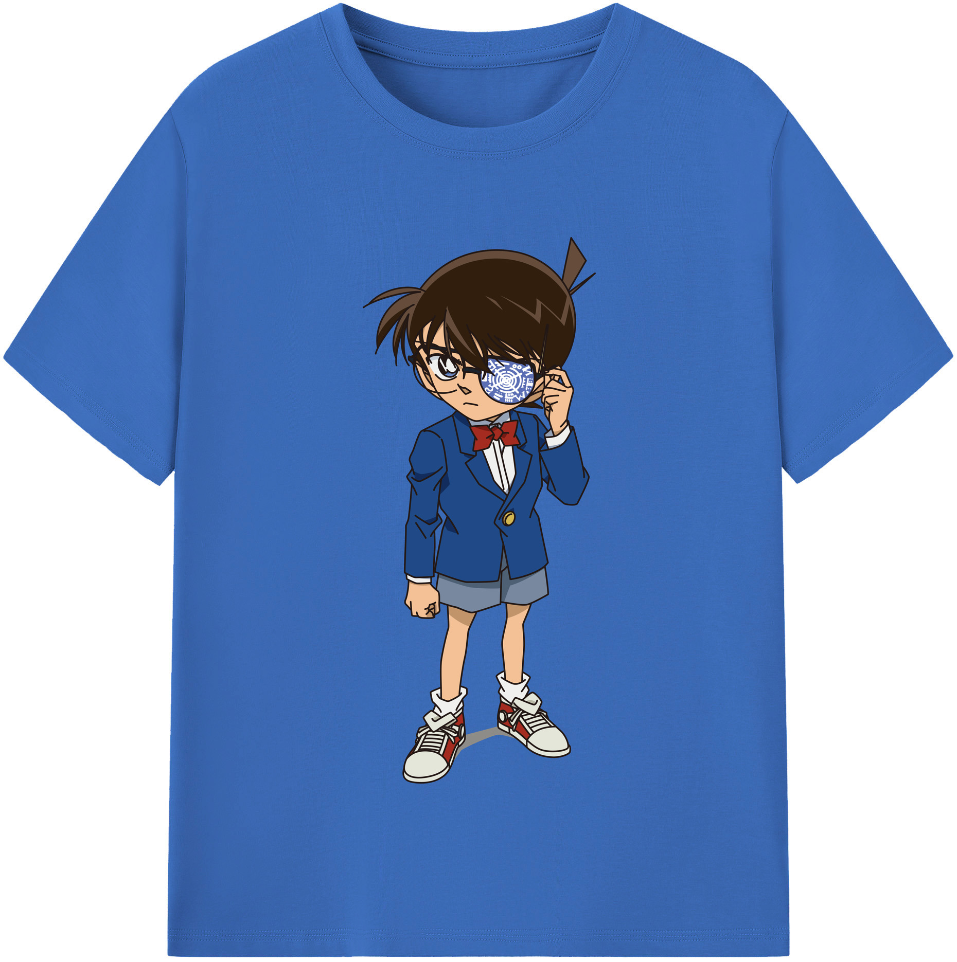 （画像用） 名探偵コナン 江戸川 コナン Detective Conan Conan Edogawa 綿100％半袖Tシャツ（フロントプリント）
