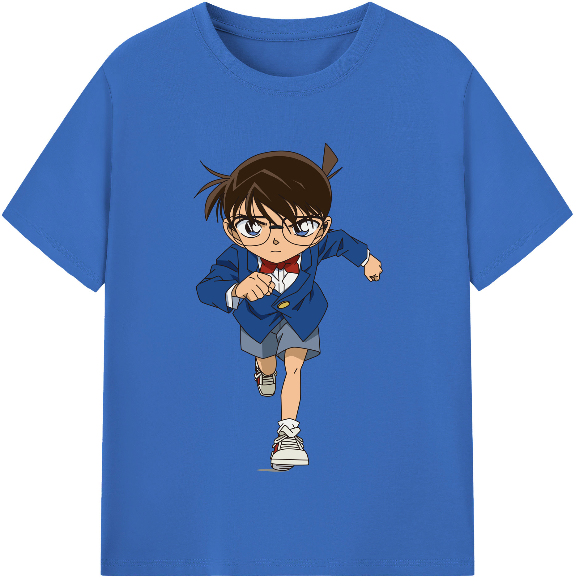 （画像用） 名探偵コナン 江戸川 コナン Detective Conan Conan Edogawa 綿100％半袖Tシャツ（フロントプリント）