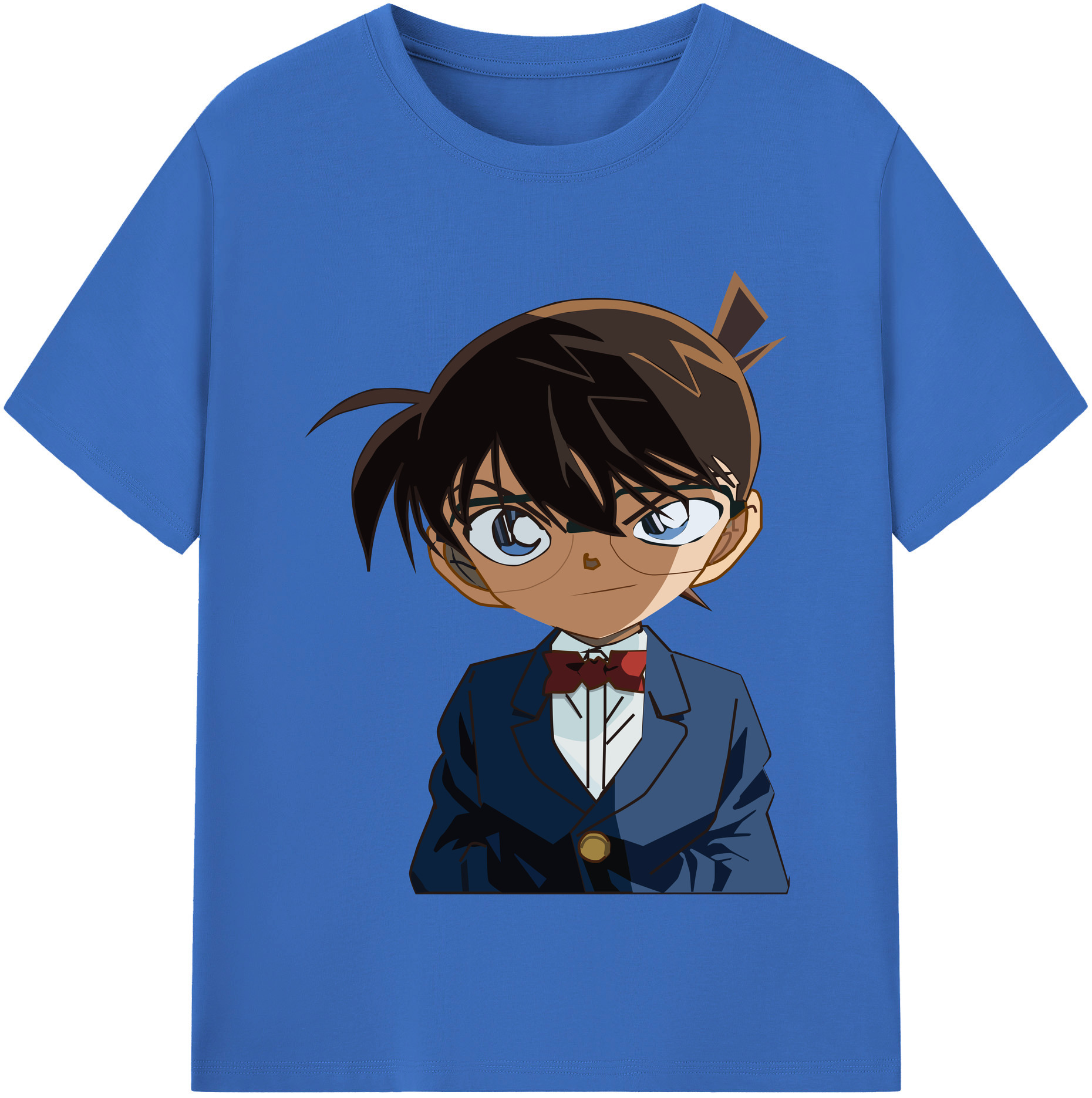（画像用） 名探偵コナン 江戸川 コナン Detective Conan Conan Edogawa 綿100％半袖Tシャツ（フロントプリント）