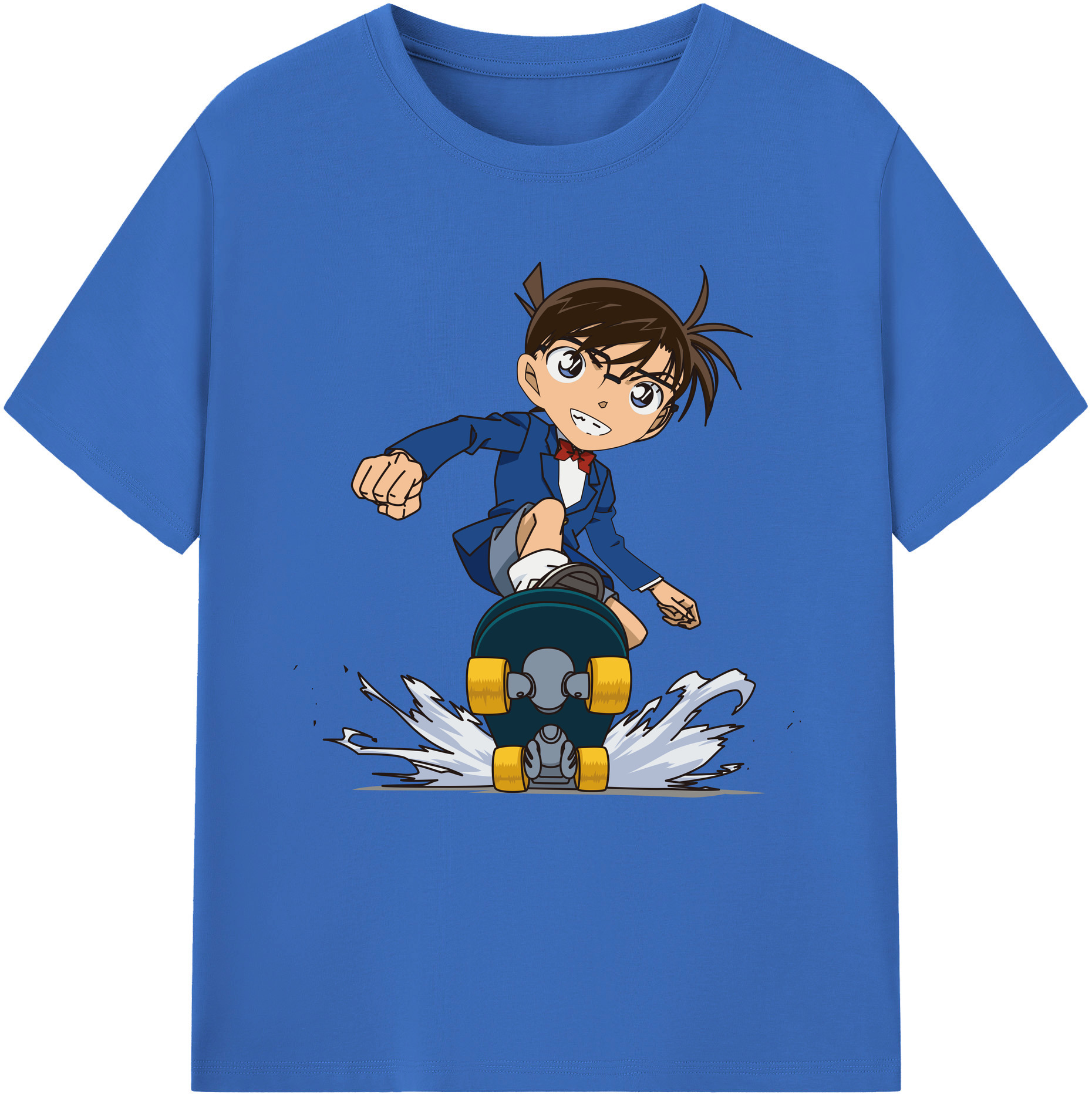 （画像用） 名探偵コナン 江戸川 コナン Detective Conan Conan Edogawa 綿100％半袖Tシャツ（フロントプリント）
