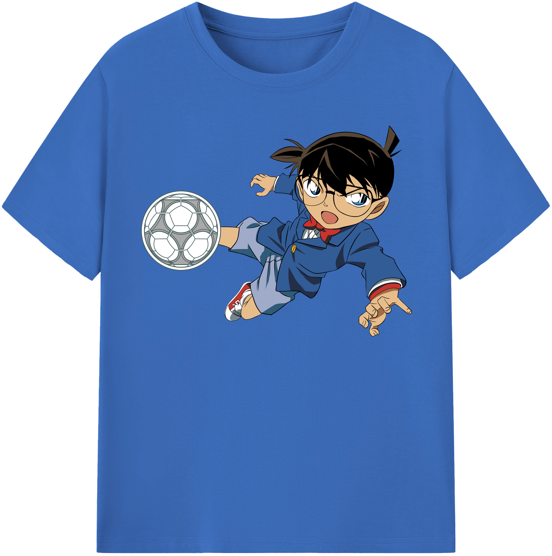 （画像用） 名探偵コナン 江戸川 コナン Detective Conan Conan Edogawa 綿100％半袖Tシャツ（フロントプリント）