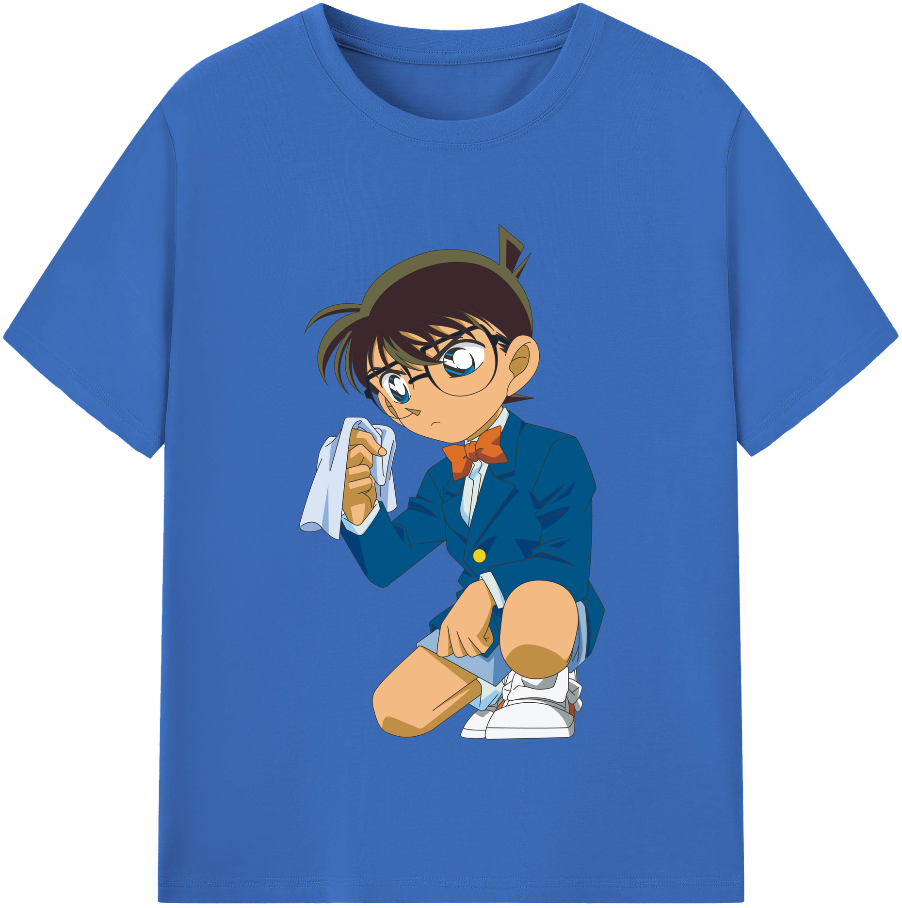 （画像用） 名探偵コナン 江戸川 コナン Detective Conan Conan Edogawa 綿100％半袖Tシャツ（フロントプリント）
