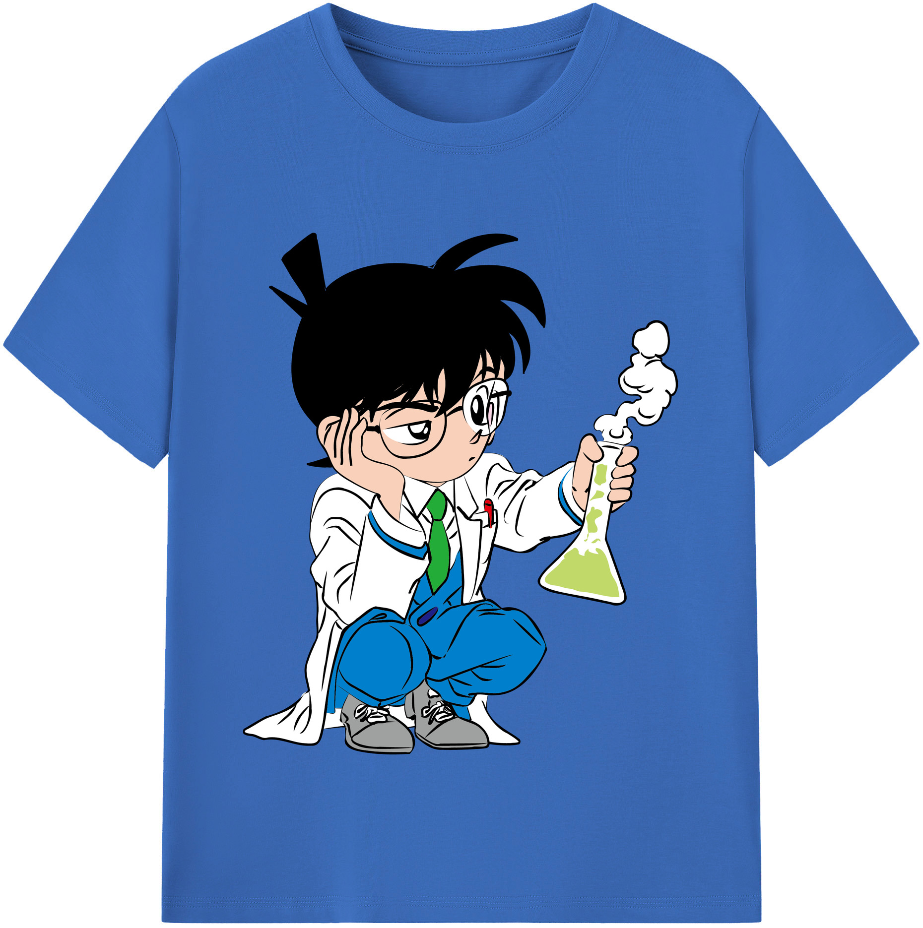 （画像用） 名探偵コナン 江戸川 コナン Detective Conan Conan Edogawa 綿100％半袖Tシャツ（フロントプリント）