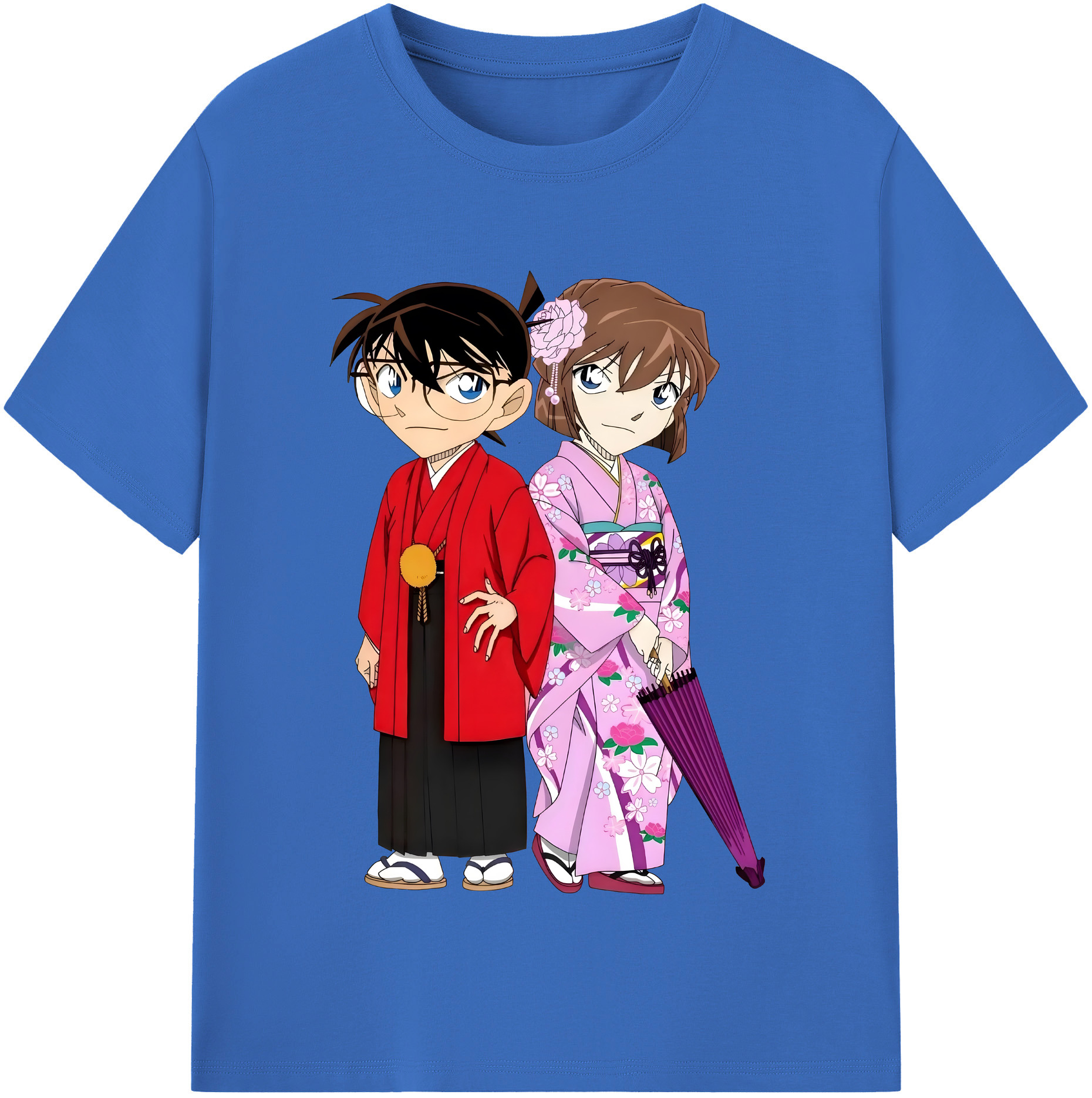 （画像用） 名探偵コナン 江戸川 コナン Detective Conan Conan Edogawa 綿100％半袖Tシャツ（フロントプリント）