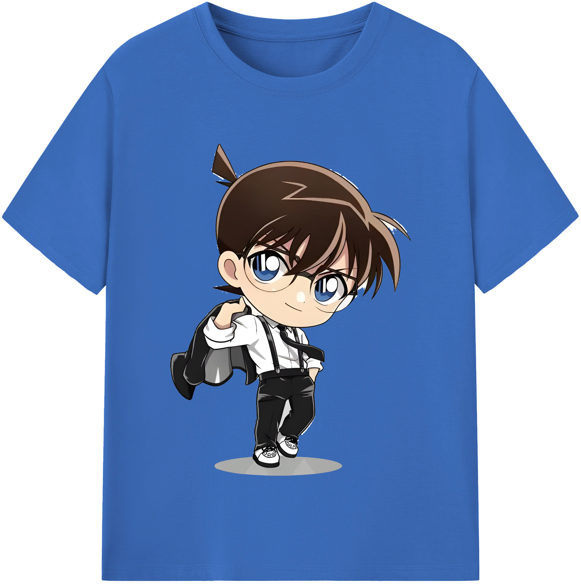（画像用） 名探偵コナン 江戸川 コナン Detective Conan Conan Edogawa 綿100％半袖Tシャツ（フロントプリント）