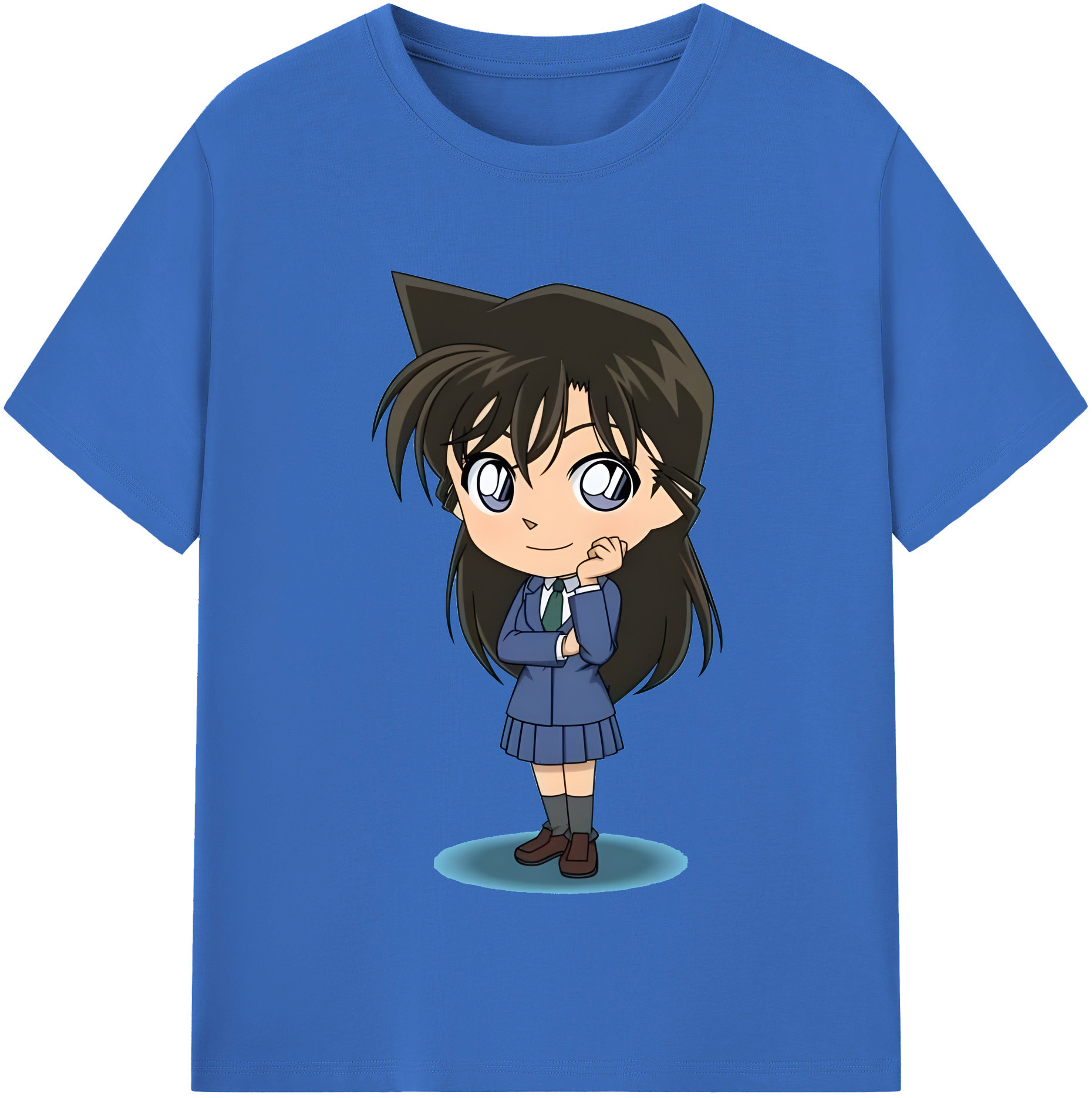 （画像用） 名探偵コナン 毛利 蘭 もうり らん、モーリ ラン Detective Conan Rachel Moore 綿100％半袖Tシャツ（フロントプリント）
