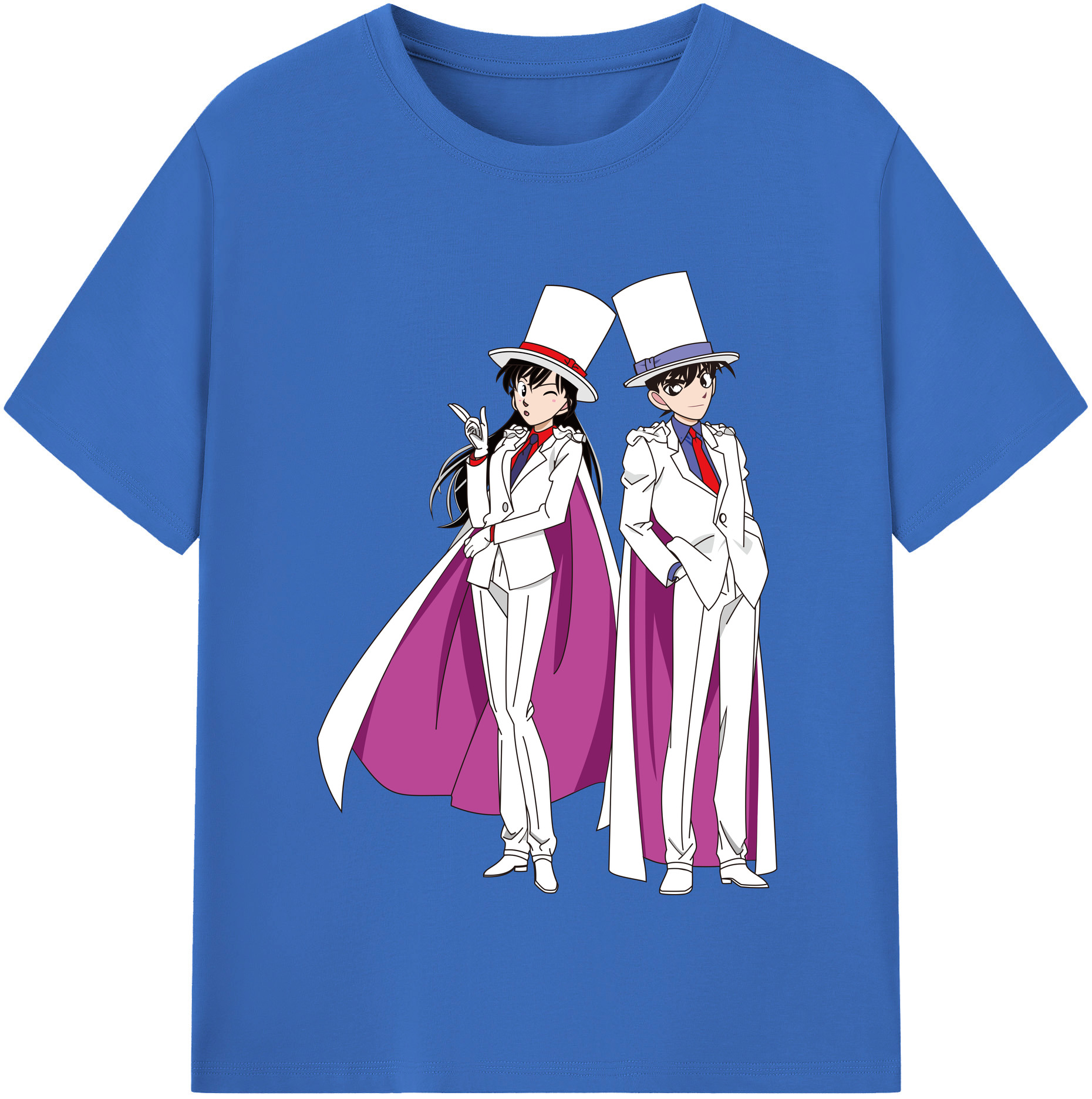 （画像用） 名探偵コナン くろば かいと Detective Conan Kuroba Kaito 綿100％半袖Tシャツ（フロントプリント）