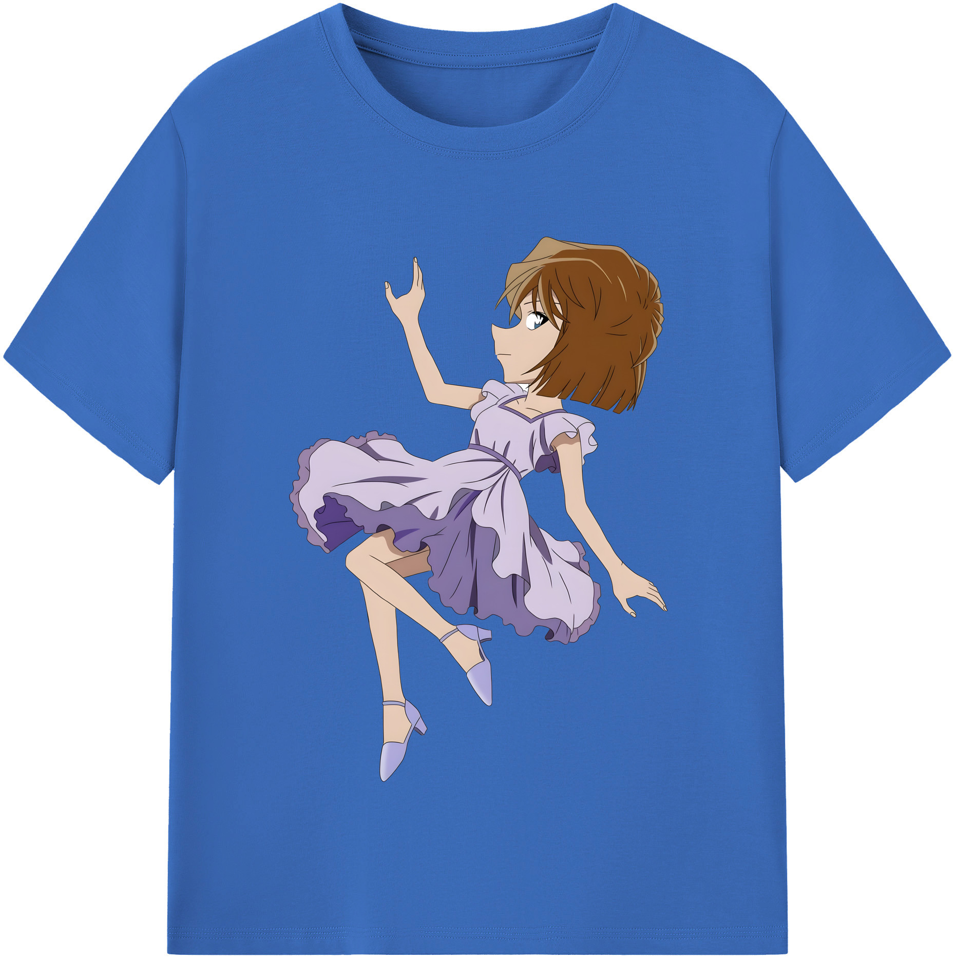 （画像用） 名探偵コナン 灰原 哀 はいばら あい Detective Conan Anita Hailey、Vi Graythorn Haibara Ai 綿100％半袖Tシャツ（フロントプリント）