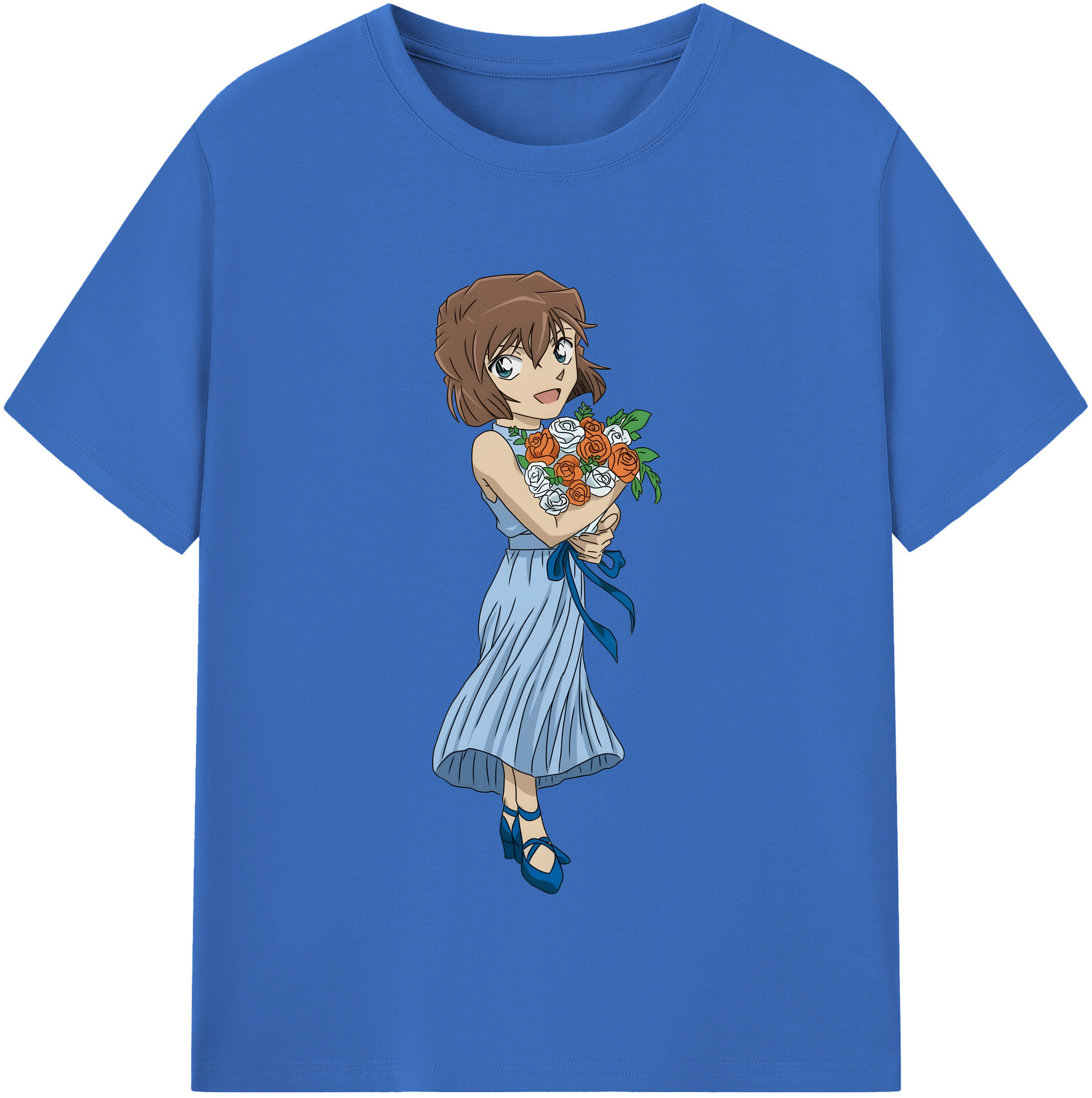 （画像用） 名探偵コナン 灰原 哀 はいばら あい Detective Conan Anita Hailey、Vi Graythorn Haibara Ai 綿100％半袖Tシャツ（フロントプリント）