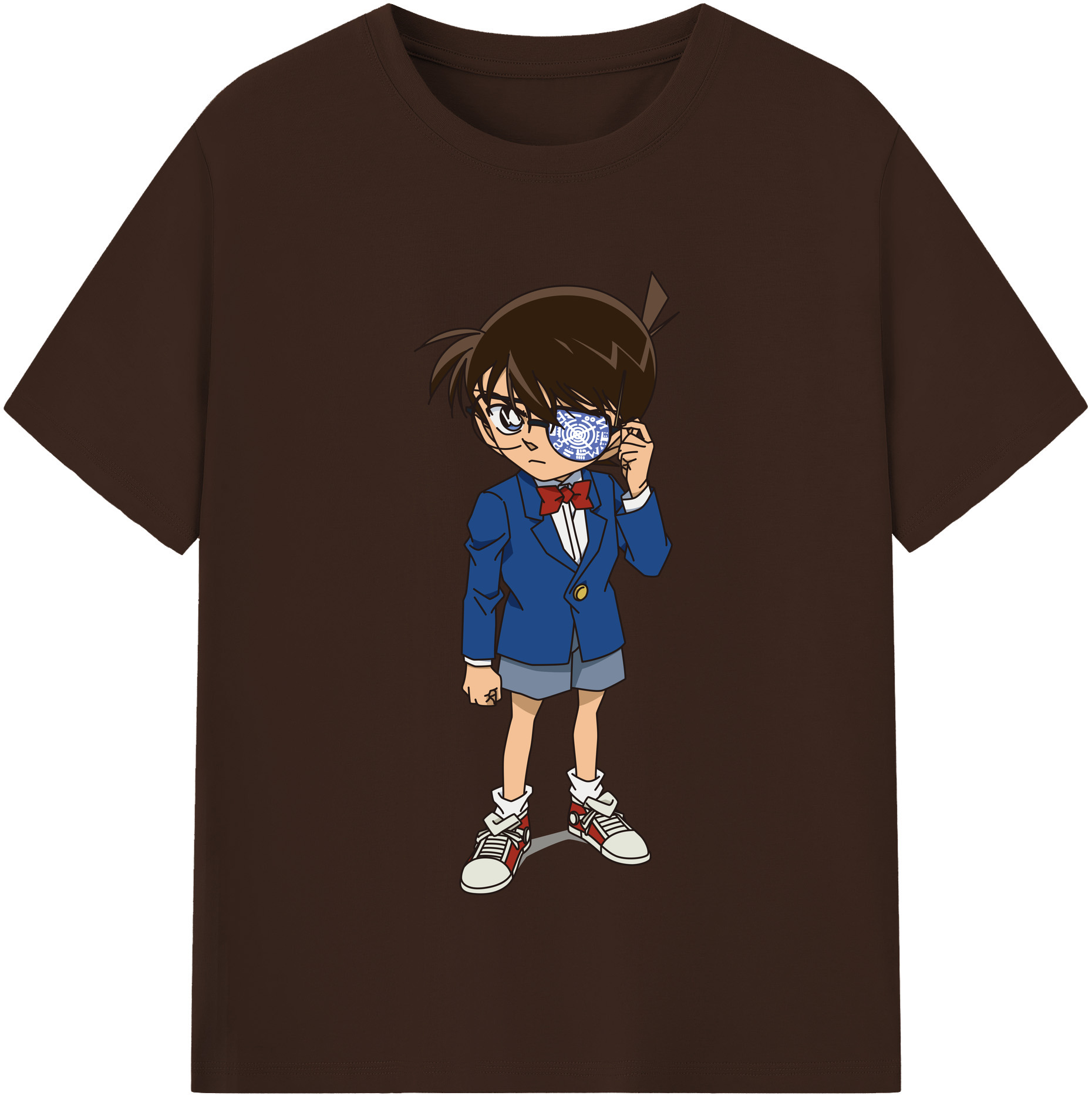 （画像用） 名探偵コナン 江戸川 コナン Detective Conan Conan Edogawa 綿100％半袖Tシャツ（フロントプリント）