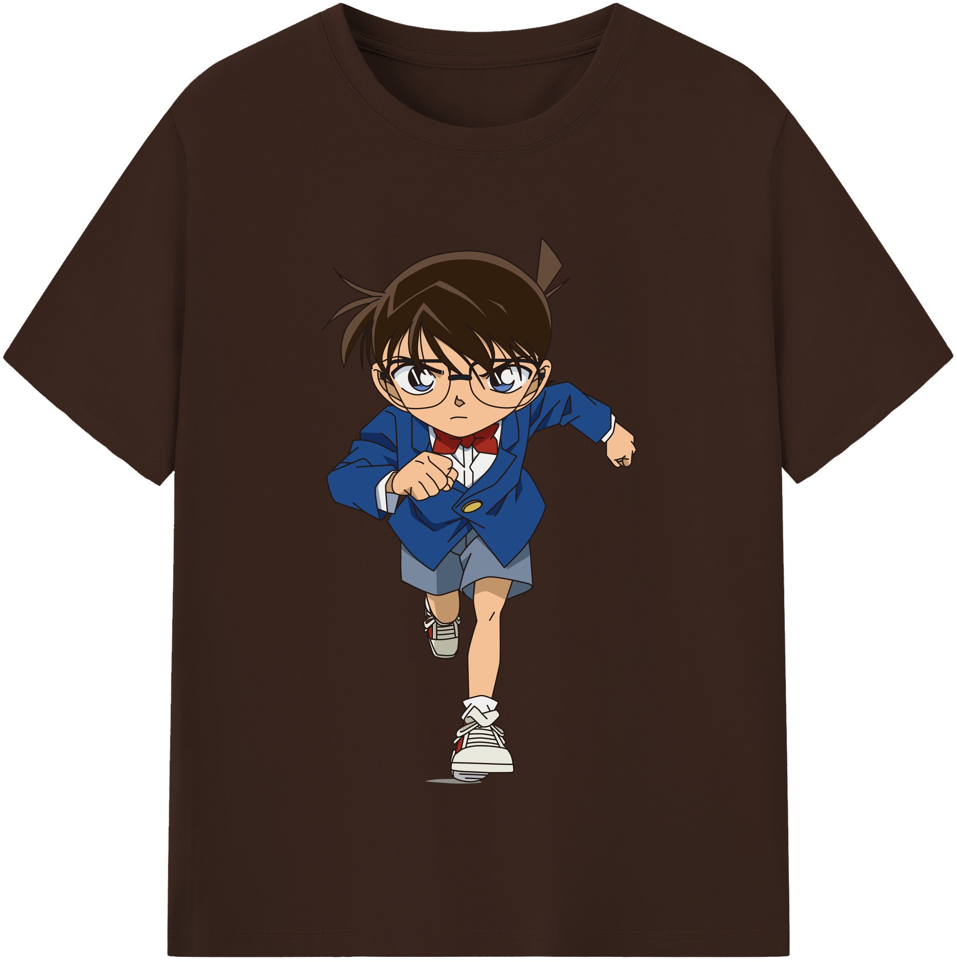 （画像用） 名探偵コナン 江戸川 コナン Detective Conan Conan Edogawa 綿100％半袖Tシャツ（フロントプリント）