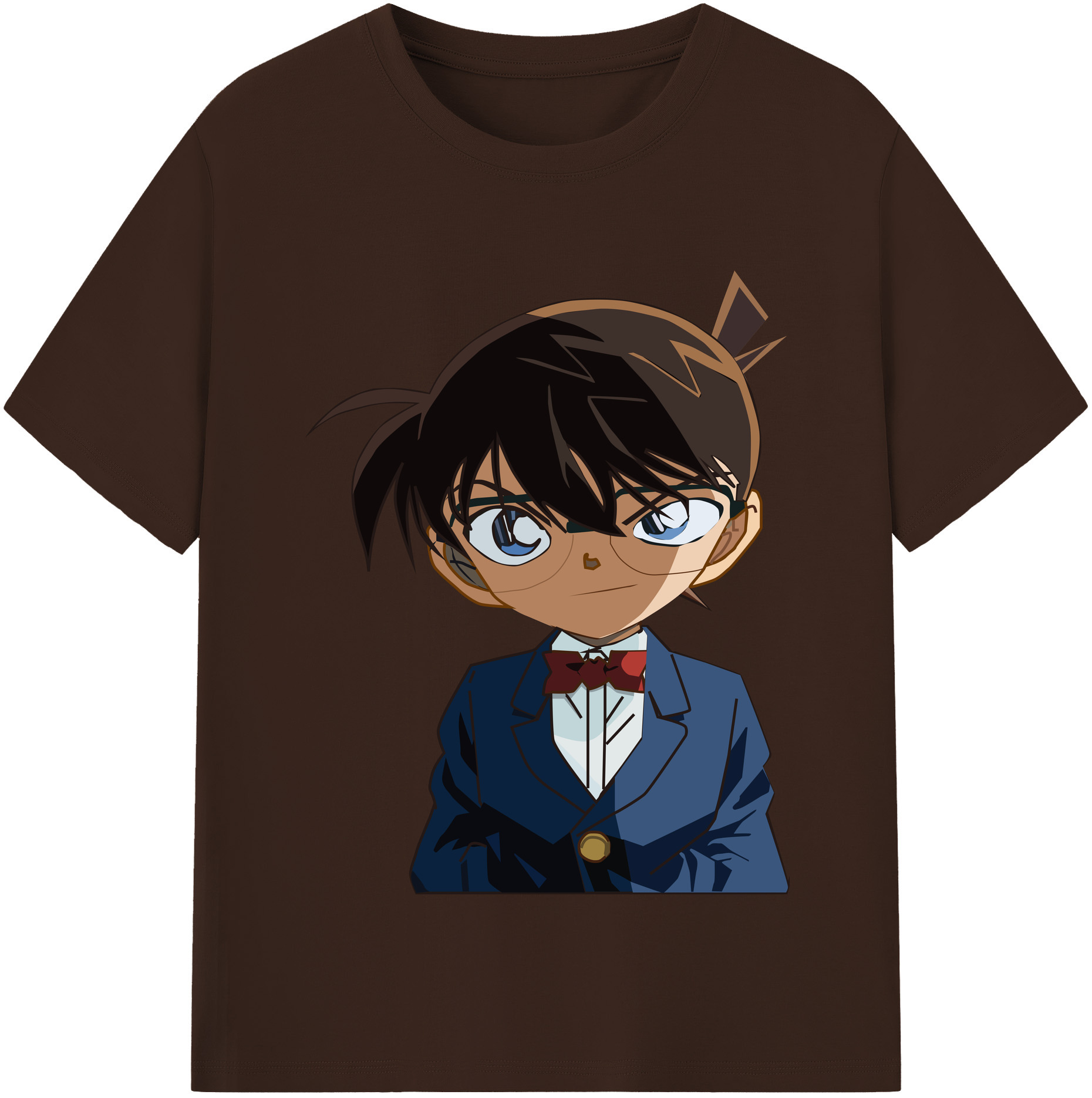 （画像用） 名探偵コナン 江戸川 コナン Detective Conan Conan Edogawa 綿100％半袖Tシャツ（フロントプリント）