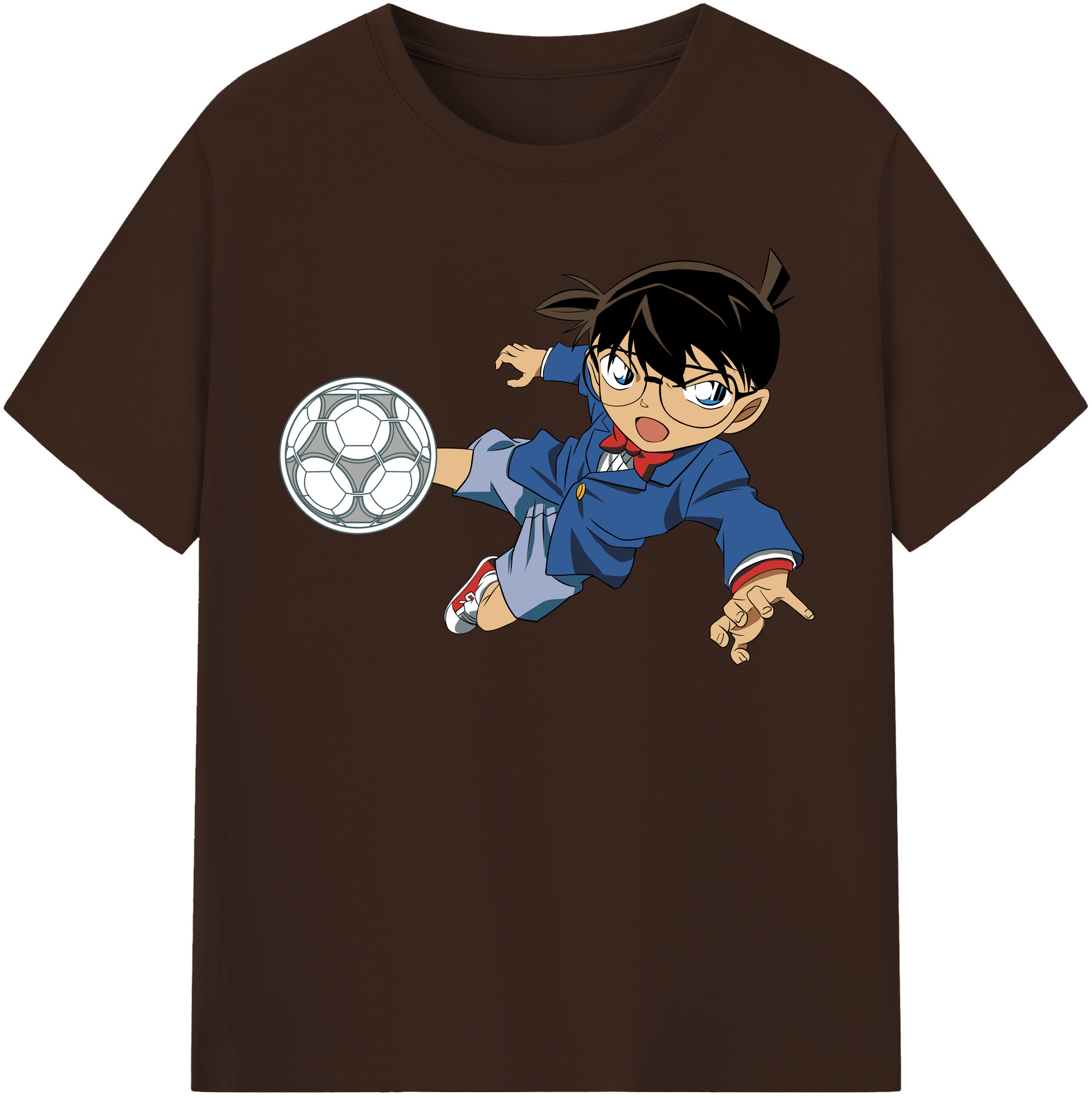 （画像用） 名探偵コナン 江戸川 コナン Detective Conan Conan Edogawa 綿100％半袖Tシャツ（フロントプリント）