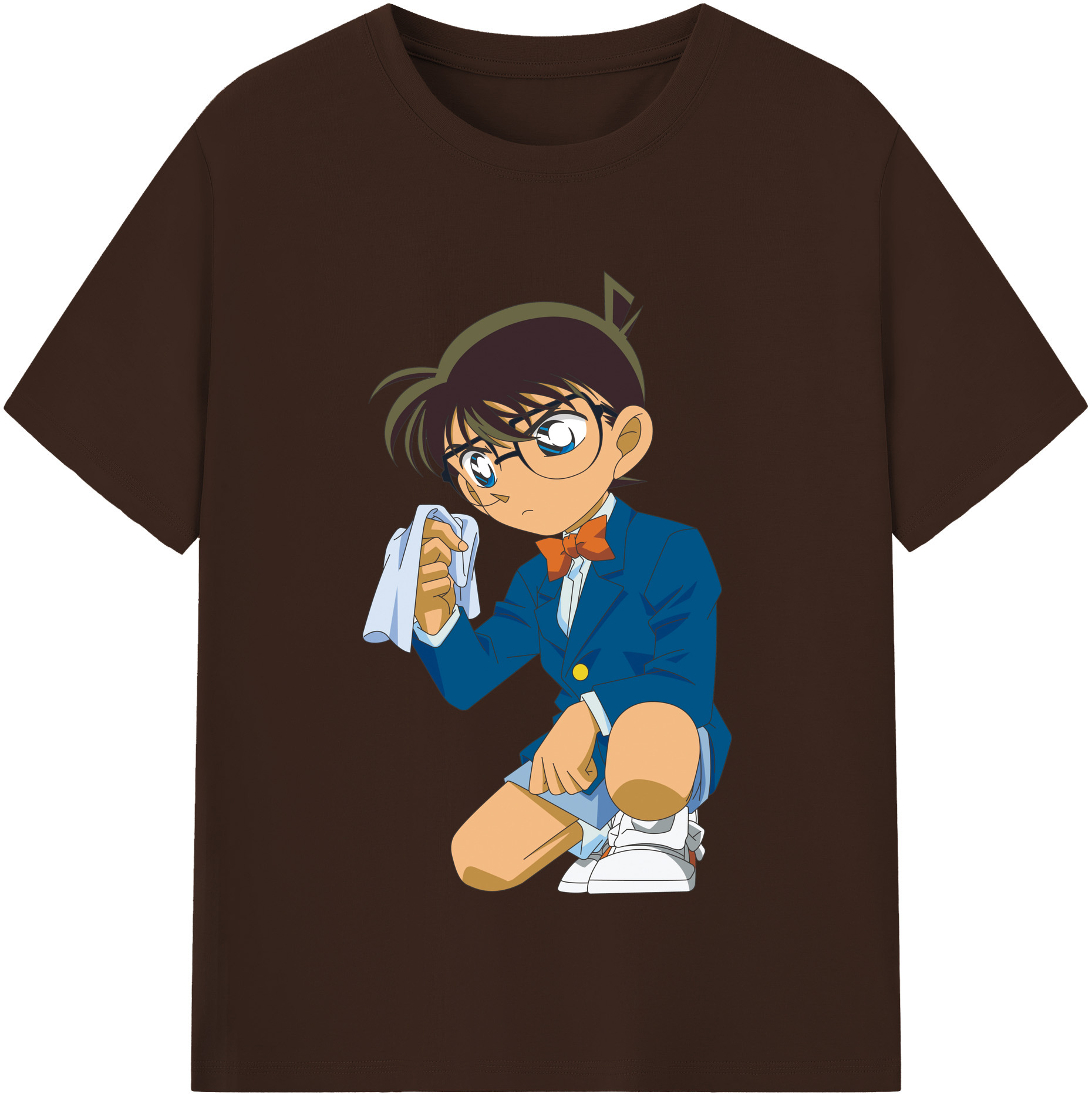 （画像用） 名探偵コナン 江戸川 コナン Detective Conan Conan Edogawa 綿100％半袖Tシャツ（フロントプリント）