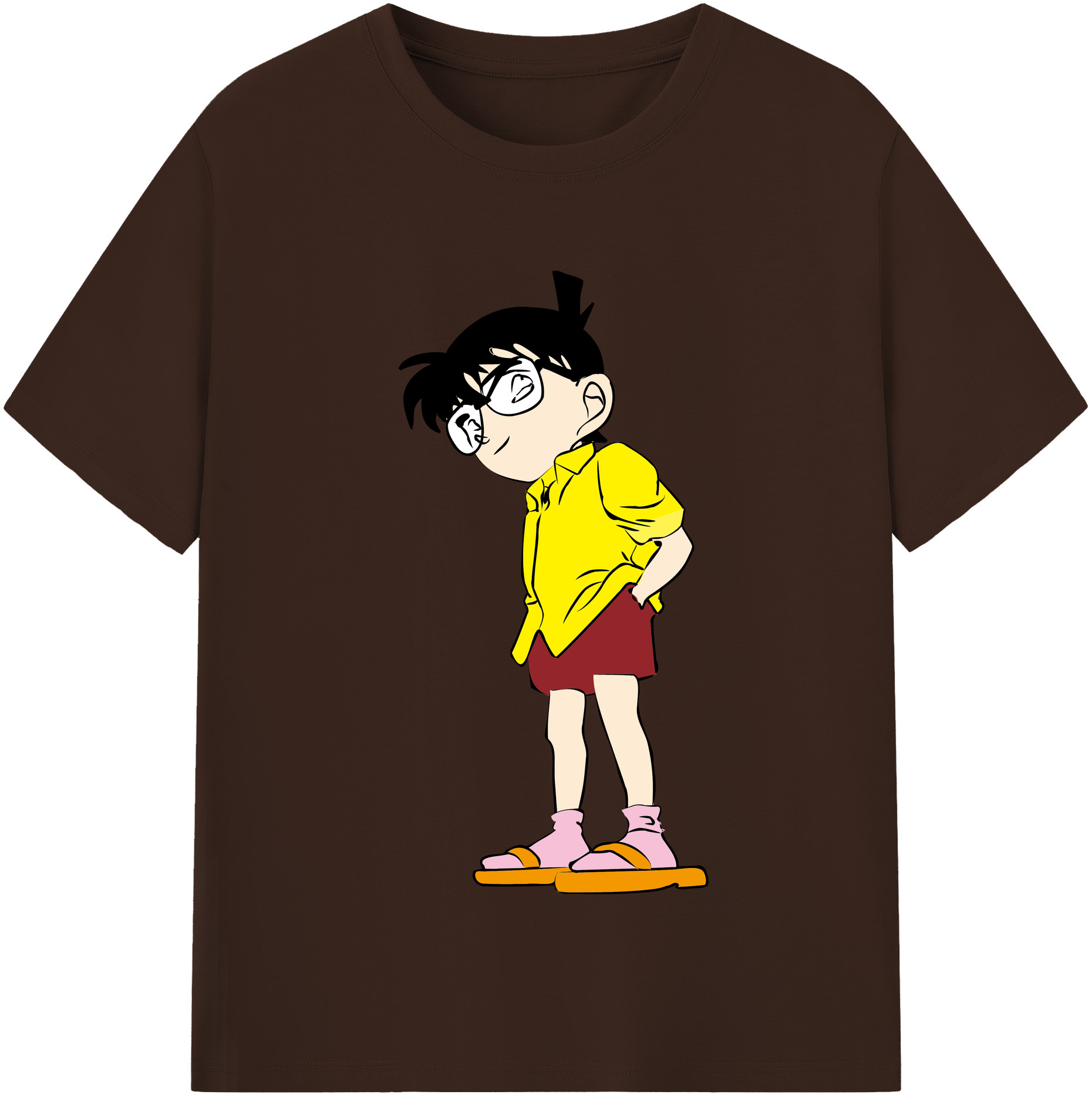（画像用） 名探偵コナン 江戸川 コナン Detective Conan Conan Edogawa 綿100％半袖Tシャツ（フロントプリント）