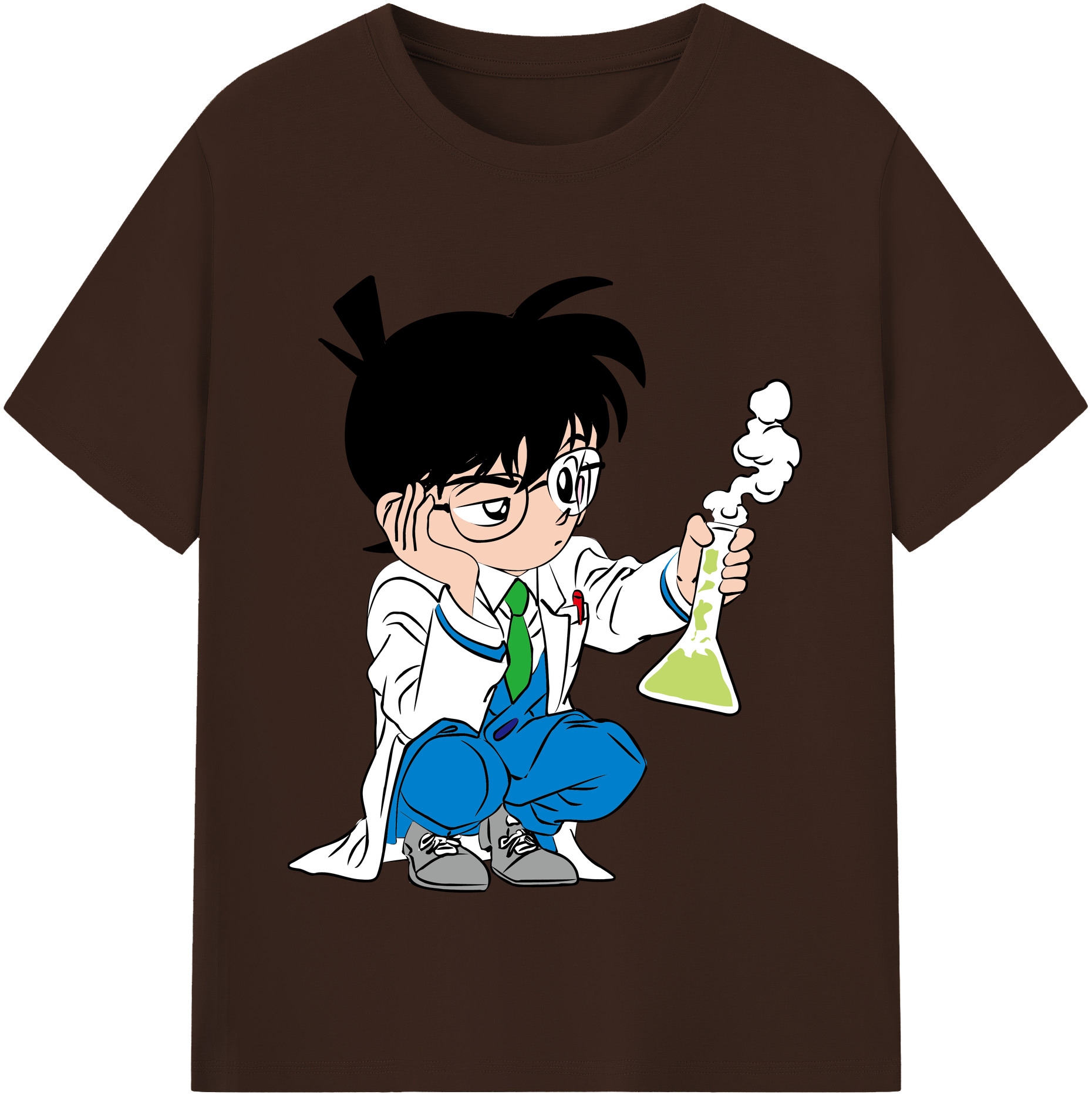 （画像用） 名探偵コナン 江戸川 コナン Detective Conan Conan Edogawa 綿100％半袖Tシャツ（フロントプリント）
